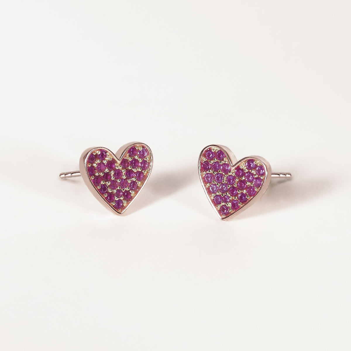 Orecchini Donna Mabina in Argento Roosè con Cuore - 563490