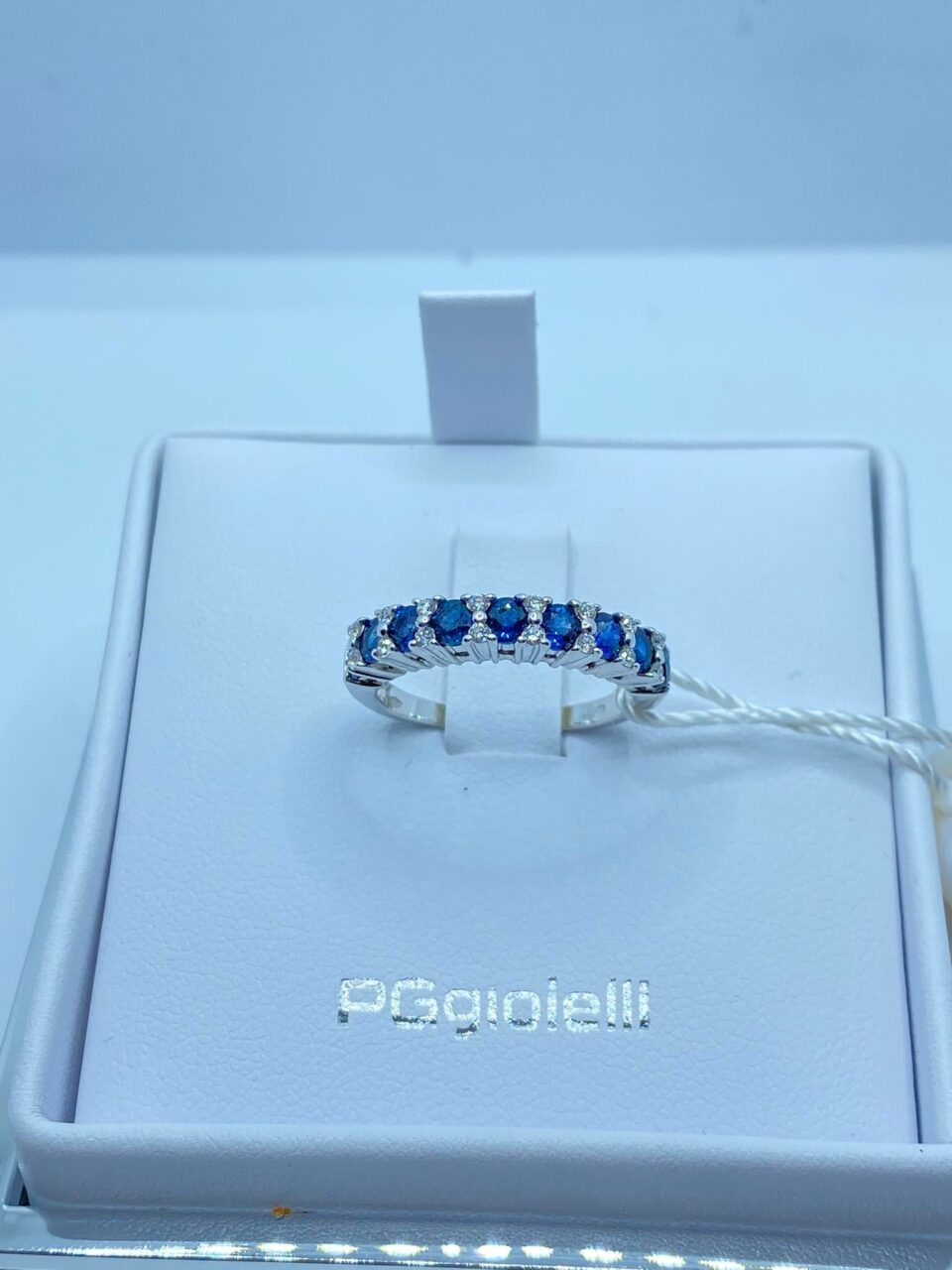 Anello Donna PG Gioielli con Zaffiri Ct 1.12 e Diamanti