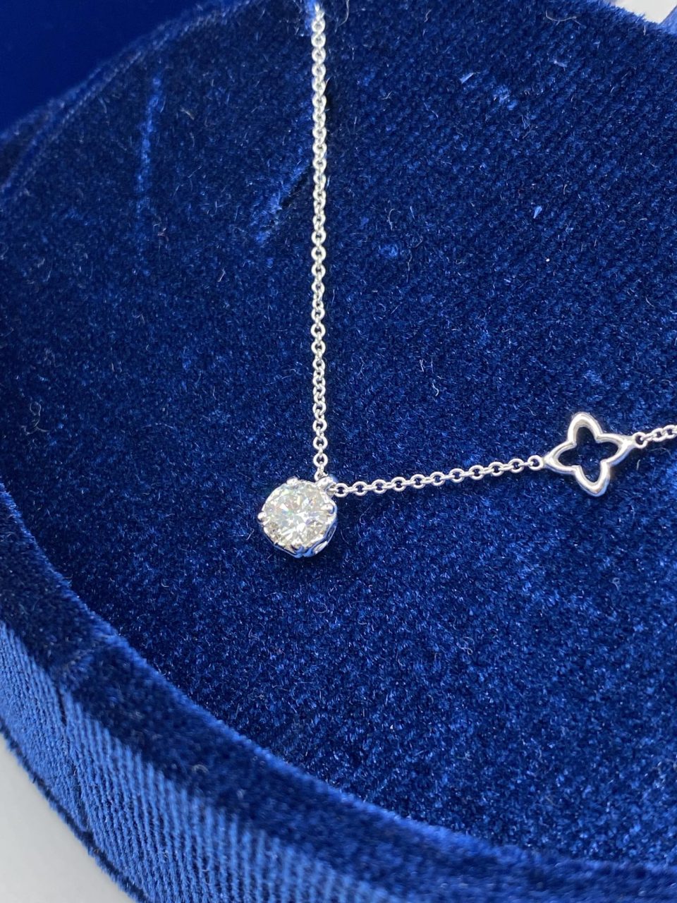 Collana Punto Luce Recarlo Anniversary in Oro 18KT 18KT e Diamante ct. 0,37
