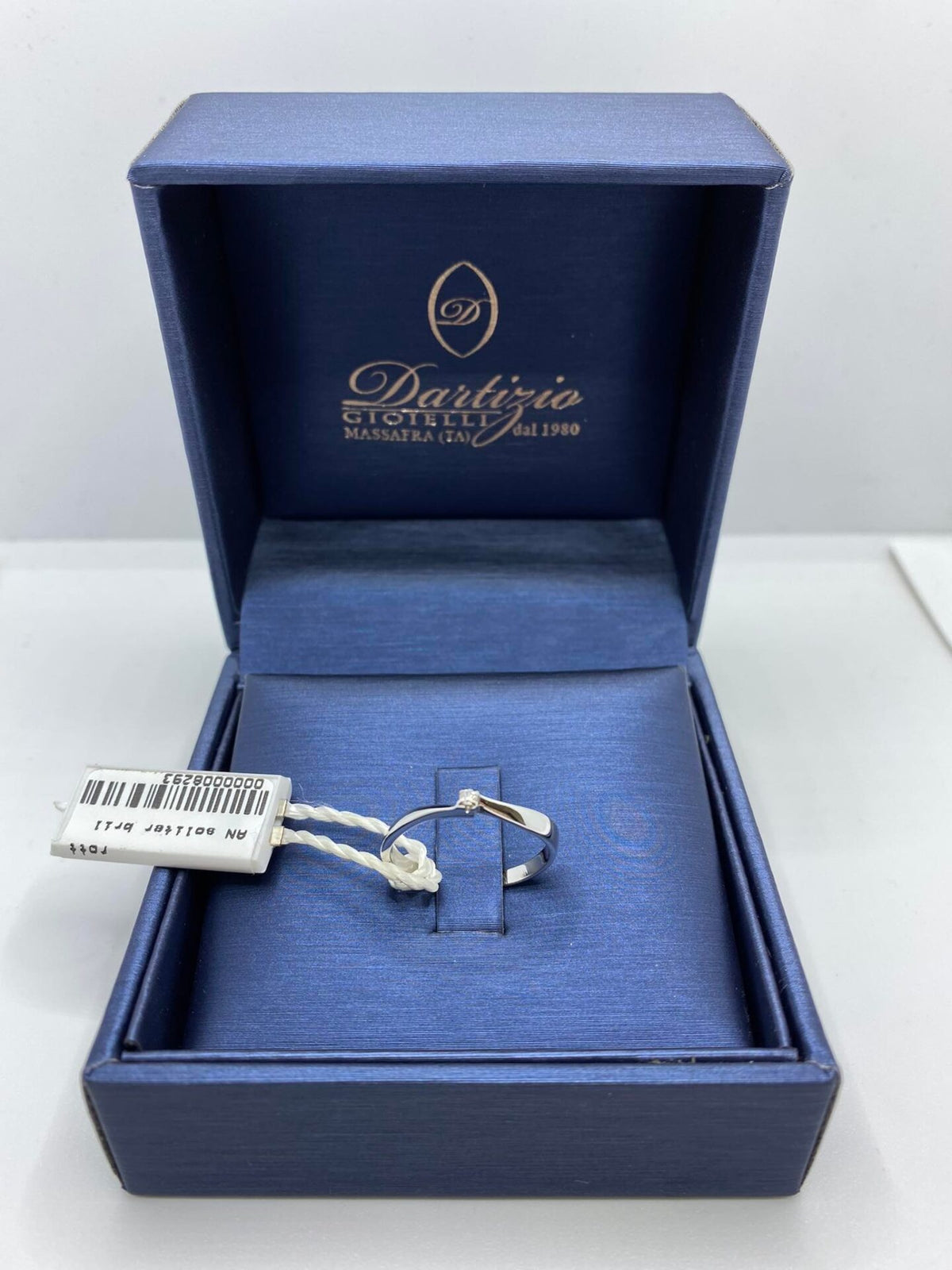 Anello Donna Solitario in Oro 18KT 18KT con Diamante Ct. 0.02