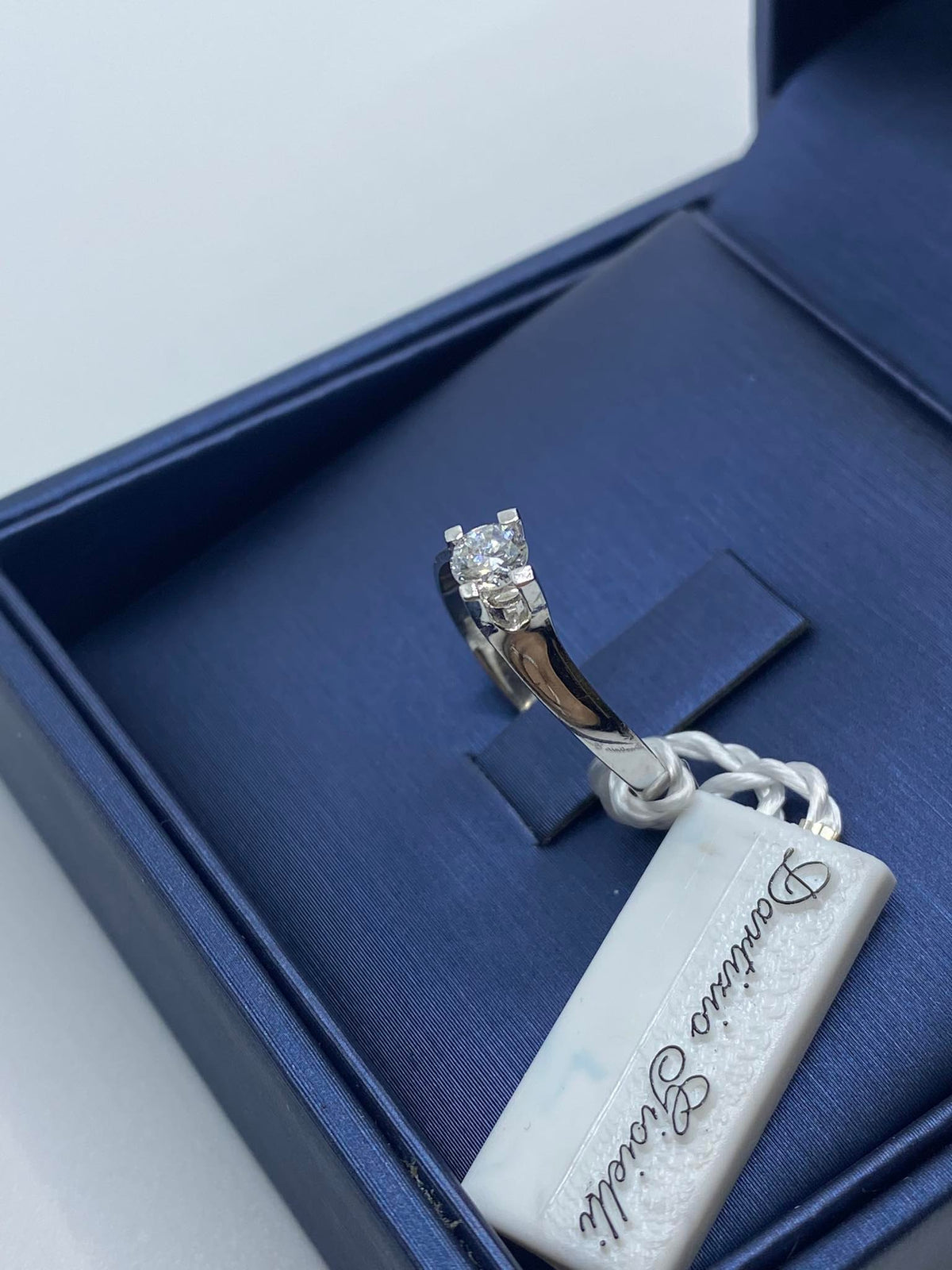 Anello Donna Solitario in Oro 18KT 18KT con Diamante Ct. 0.25