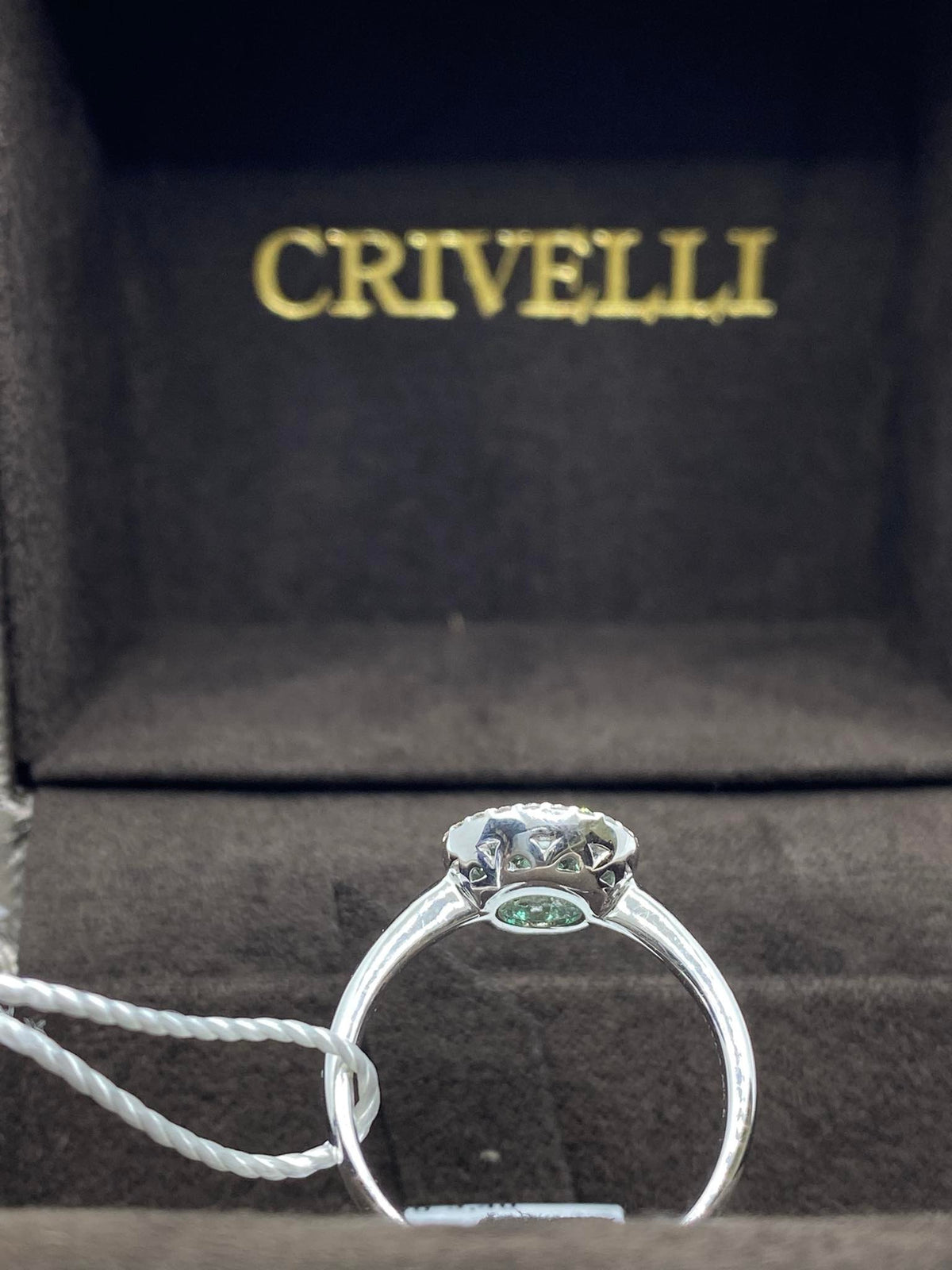 Anello Donna Crivelli con Smeraldi Ct 0.28 e Diamanti