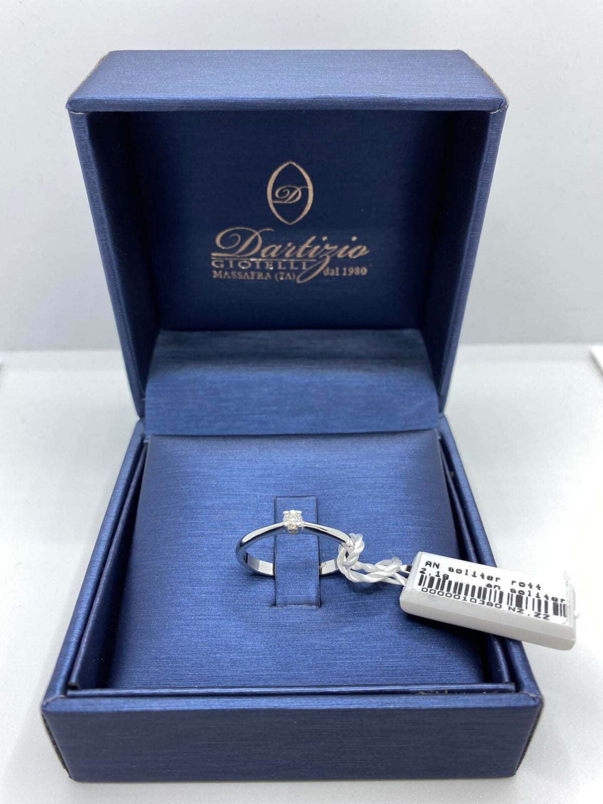 Anello Donna Solitario in Oro 18KT 18KT con Diamante Ct. 0.05