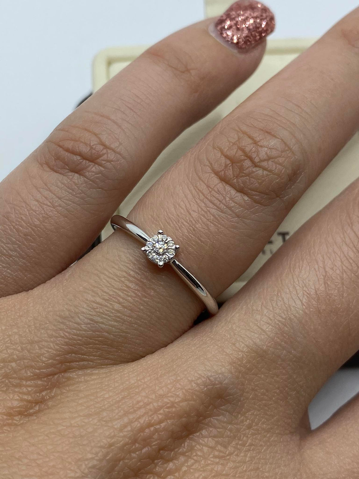 Anello Donna Solitario Comete Gioielli in Oro 18KT con Diamante Ct. 0.10