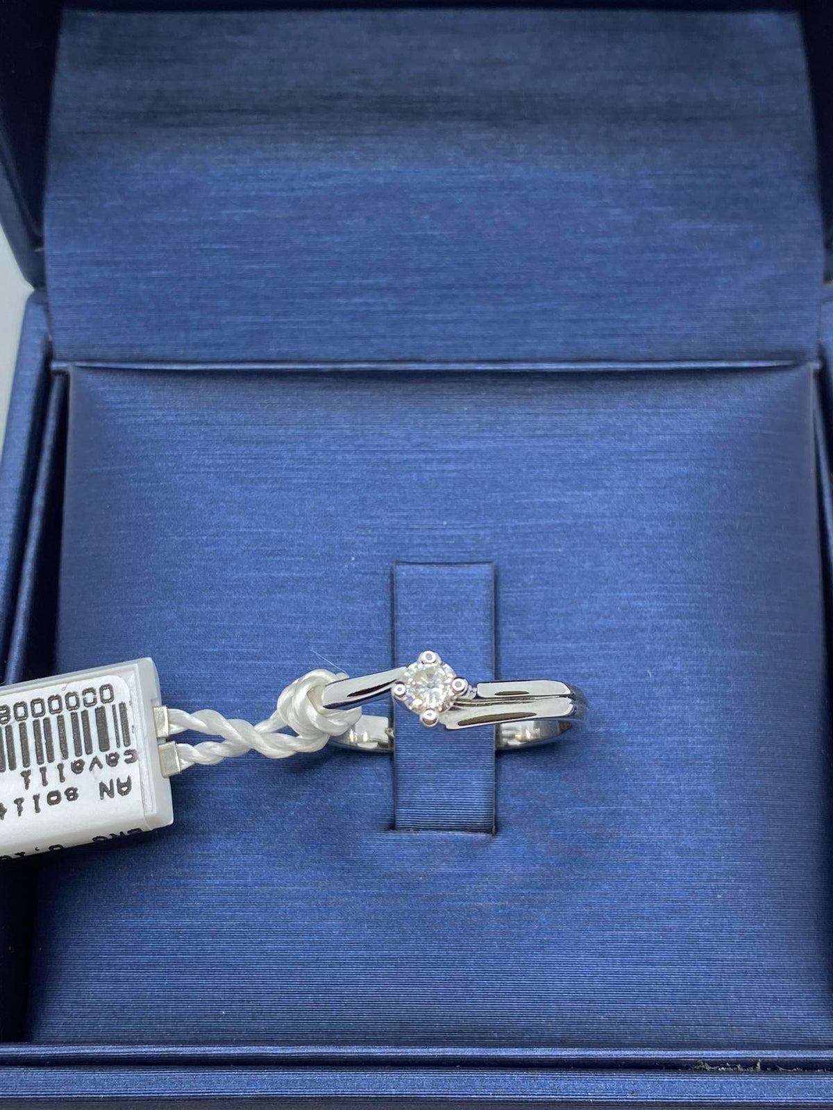 Anello Donna Solitario in Oro 18KT 18KT con Diamante Ct. 0.18
