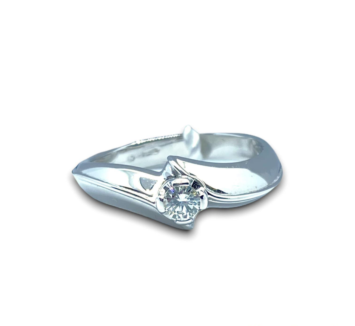 Anello Donna Solitario Gianni Carità in Oro 18KT 18KT con Diamante Ct. 0.14