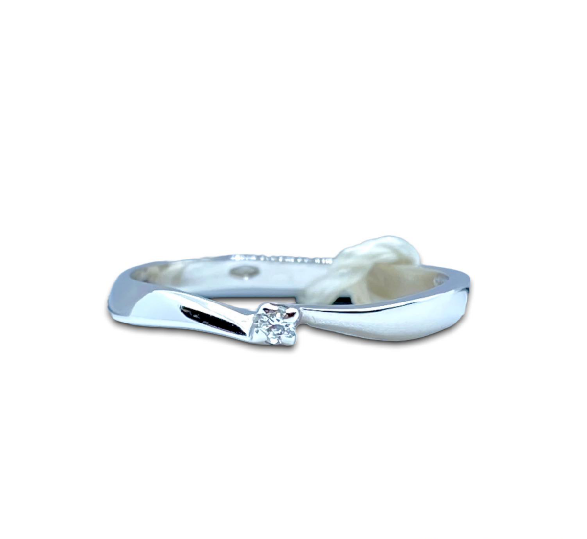 Anello Donna Solitario in Oro 18KT 18KT con Diamante Ct. 0.02