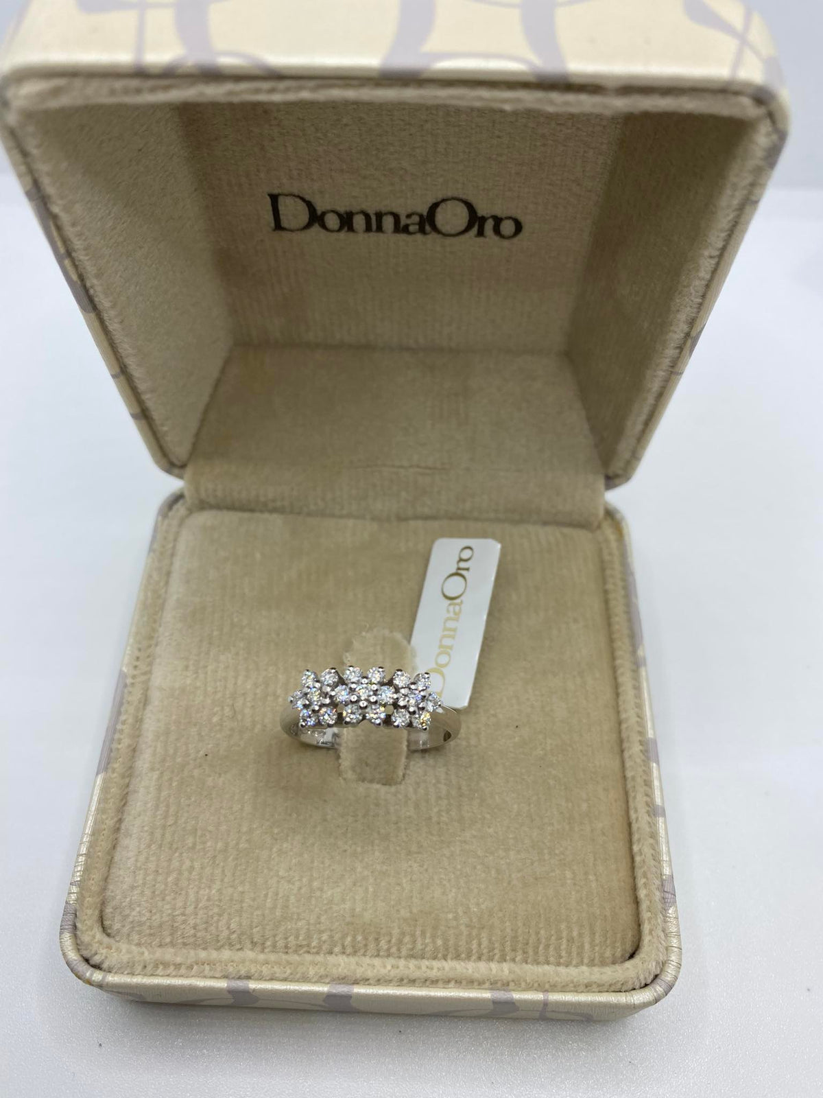 Anello Trilogy a Fiore Donna Oro 18KT con Diamanti Ct. 0.49