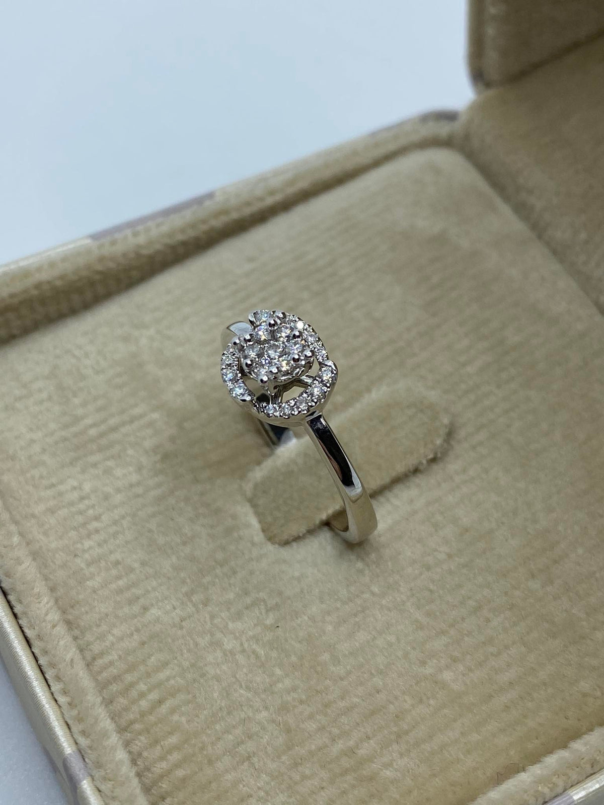 Anello Solitario Donna Oro 18KT con Diamante Ct. 0.20