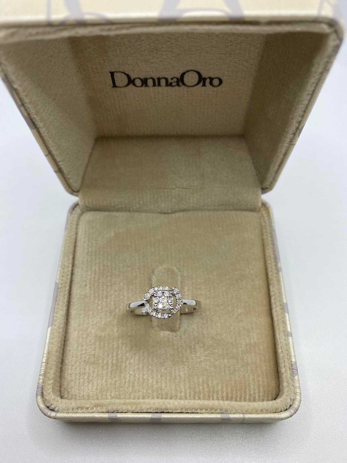 Anello Solitario Donna Oro 18KT con Diamante Ct. 0.20