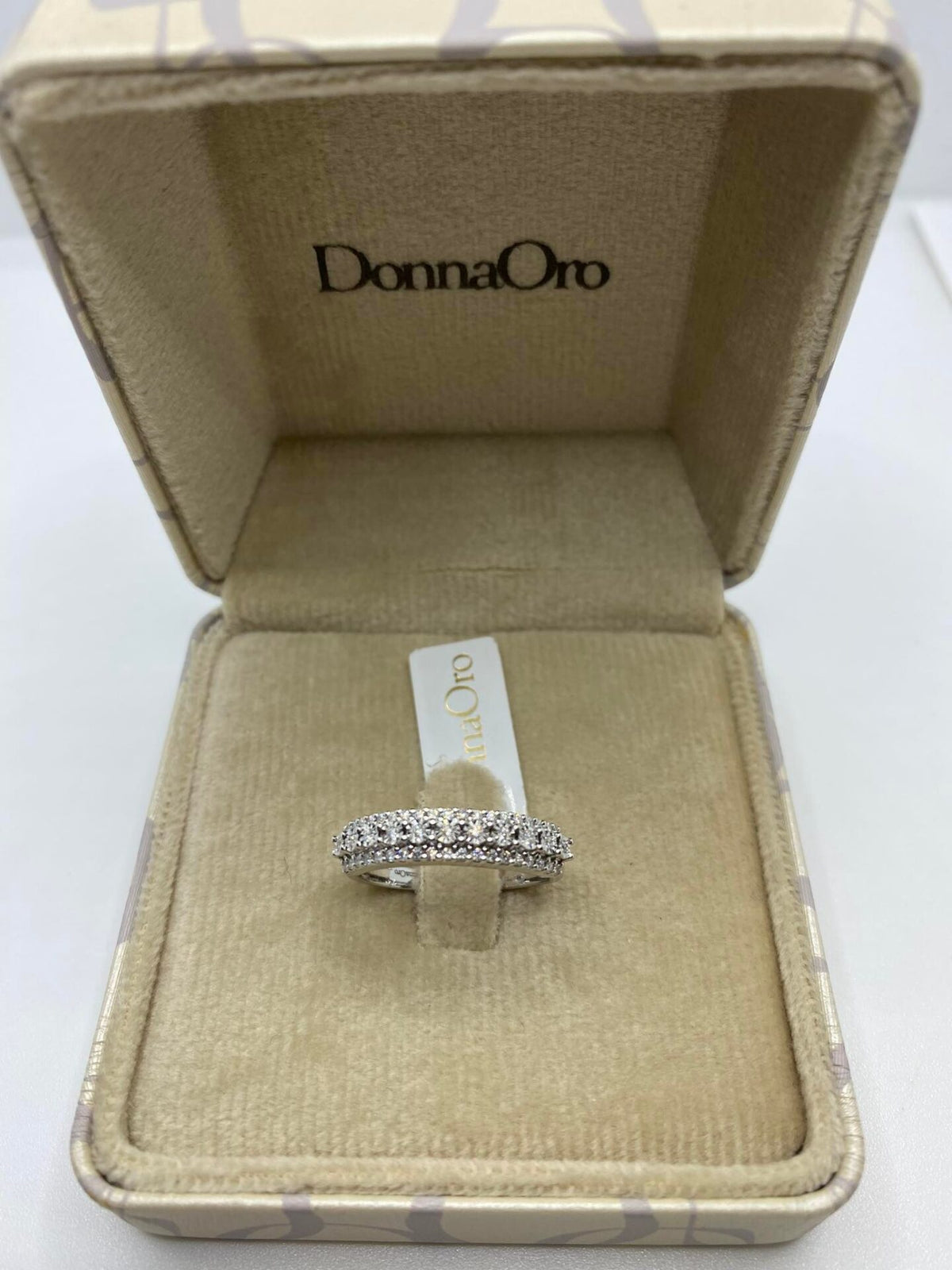 Anello a Fascia Donna Oro 18KT con Diamanti Ct. 0.25
