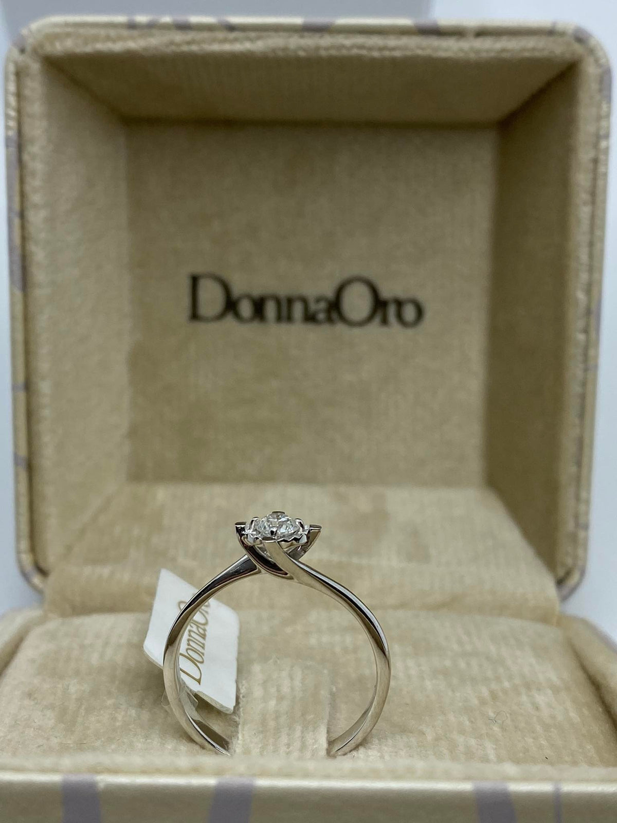 Anello Solitario Donna Oro 18KT con Diamante Ct. 0.20