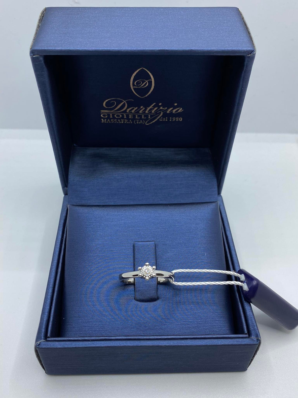 Anello Donna Solitario in Oro 18KT 18KT Con Diamante Ct. 0.03