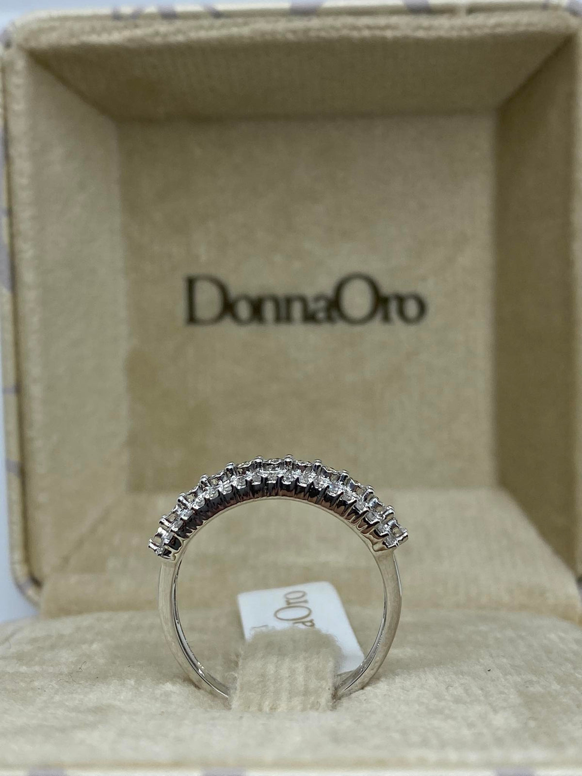 Anello a Fascia Donna Oro 18KT con Diamanti Ct. 0.25