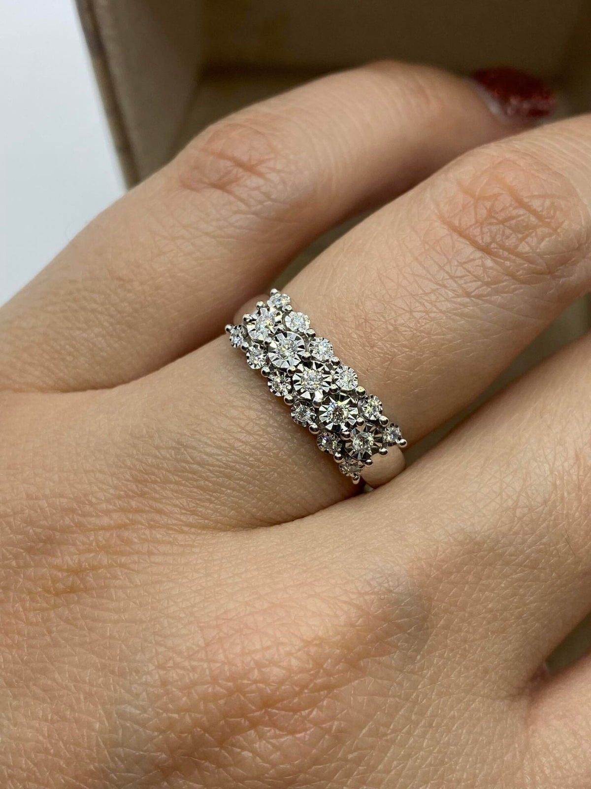 Anello a Fascia Donna Oro 18KT con Diamanti Ct. 0.15