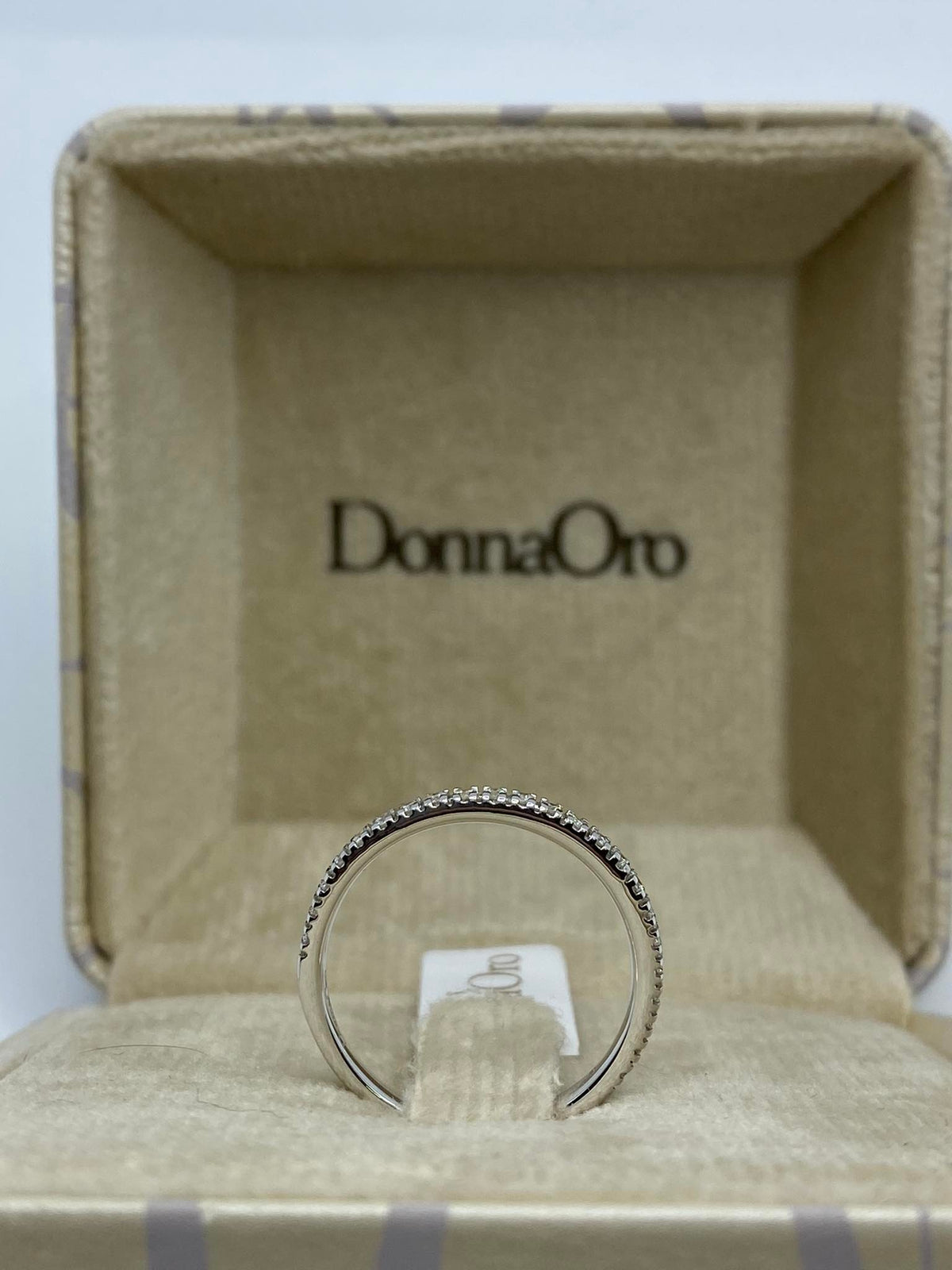 Anello Veretta Donna Oro 18KT con Diamanti Ct. 0.20