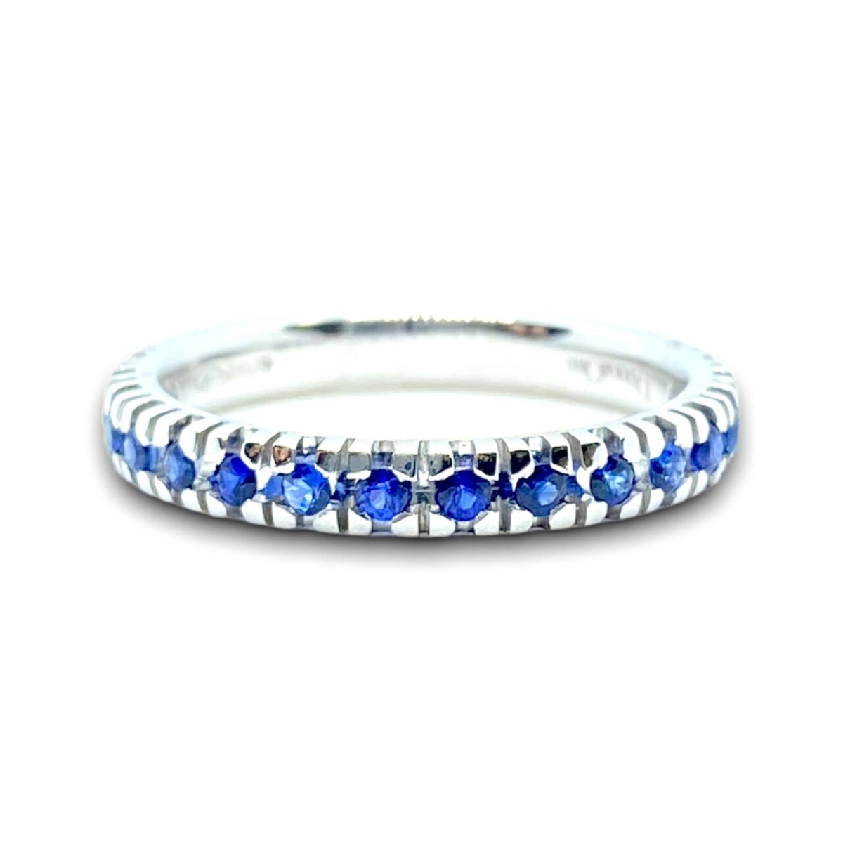 Anello Veretta Donna Oro 18KT con Zaffiri Ct 0.42