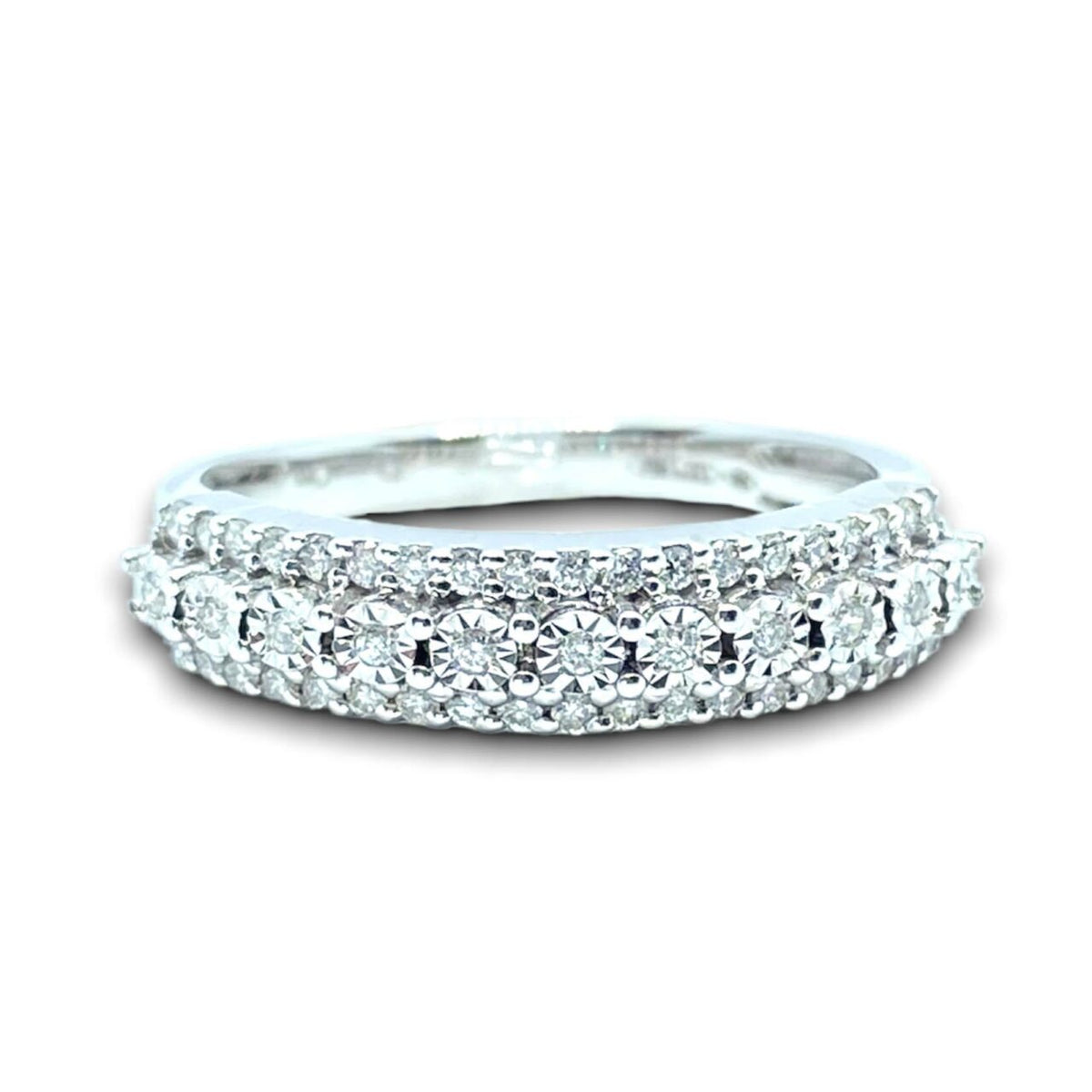 Anello a Fascia Donna Oro 18KT con Diamanti Ct. 0.25