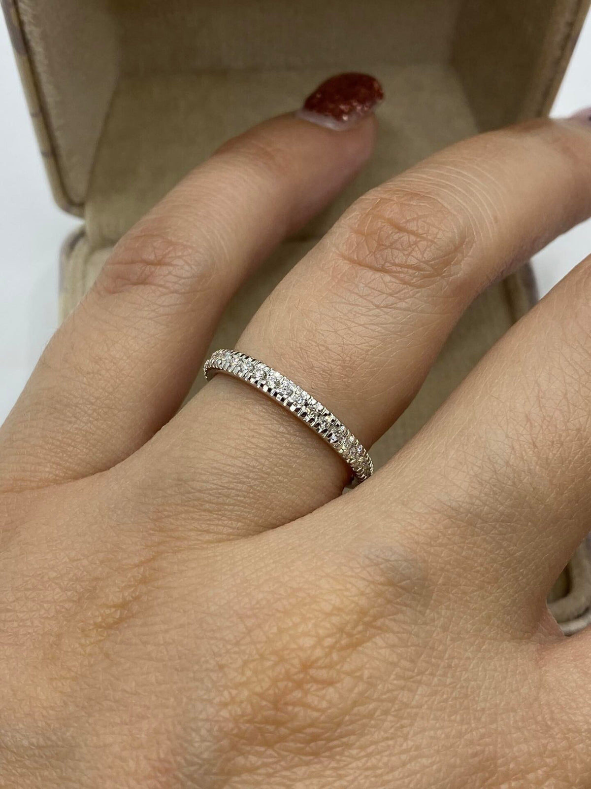 Anello Veretta Donna Oro 18KT con Diamanti Ct. 0.20