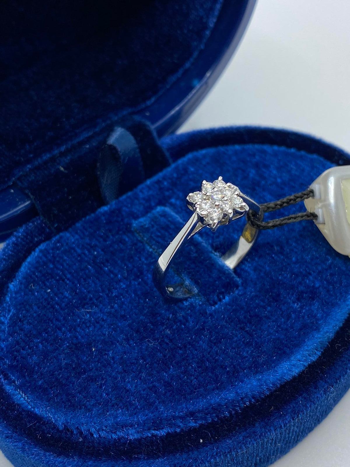 Anello Donna Solitario Recarlo Pavè con Diamanti Ct.0.19