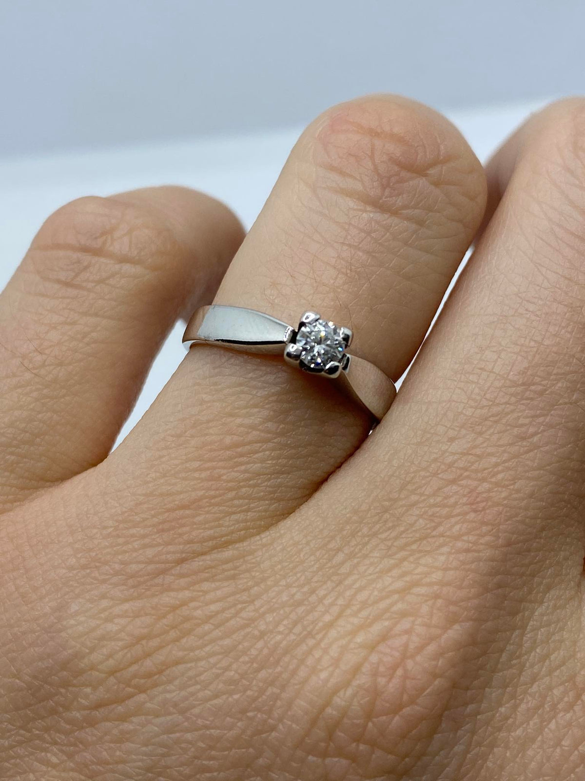 Anello Solitario Recarlo con Diamanti Ct. 0.16