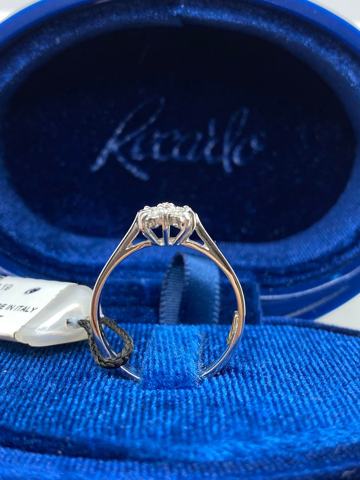 Anello Donna Solitario Recarlo Pavè con Diamanti Ct.0.19