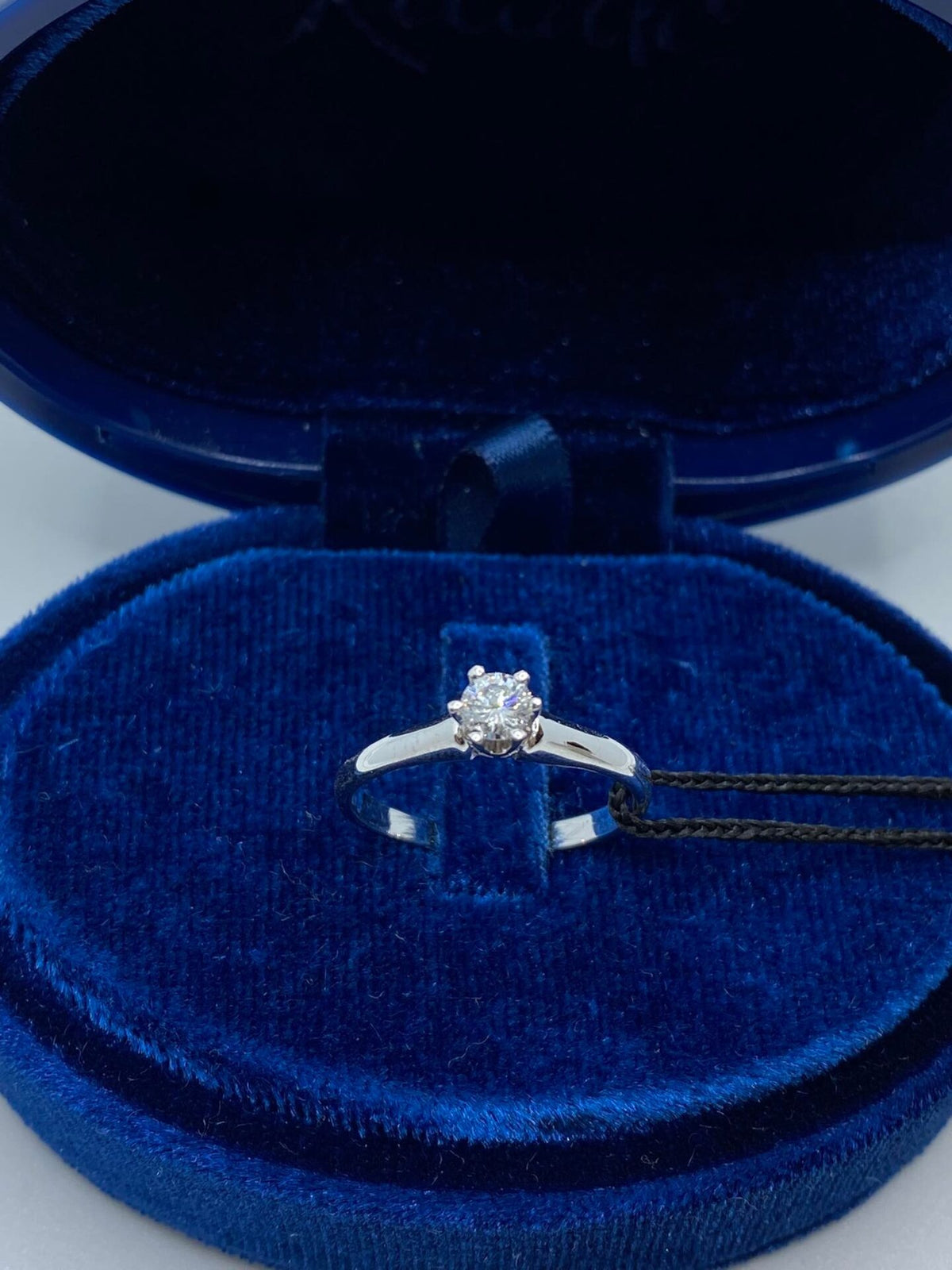 Anello Donna Solitario Recarlo a 6 Griffe con Diamante Ct.0.21