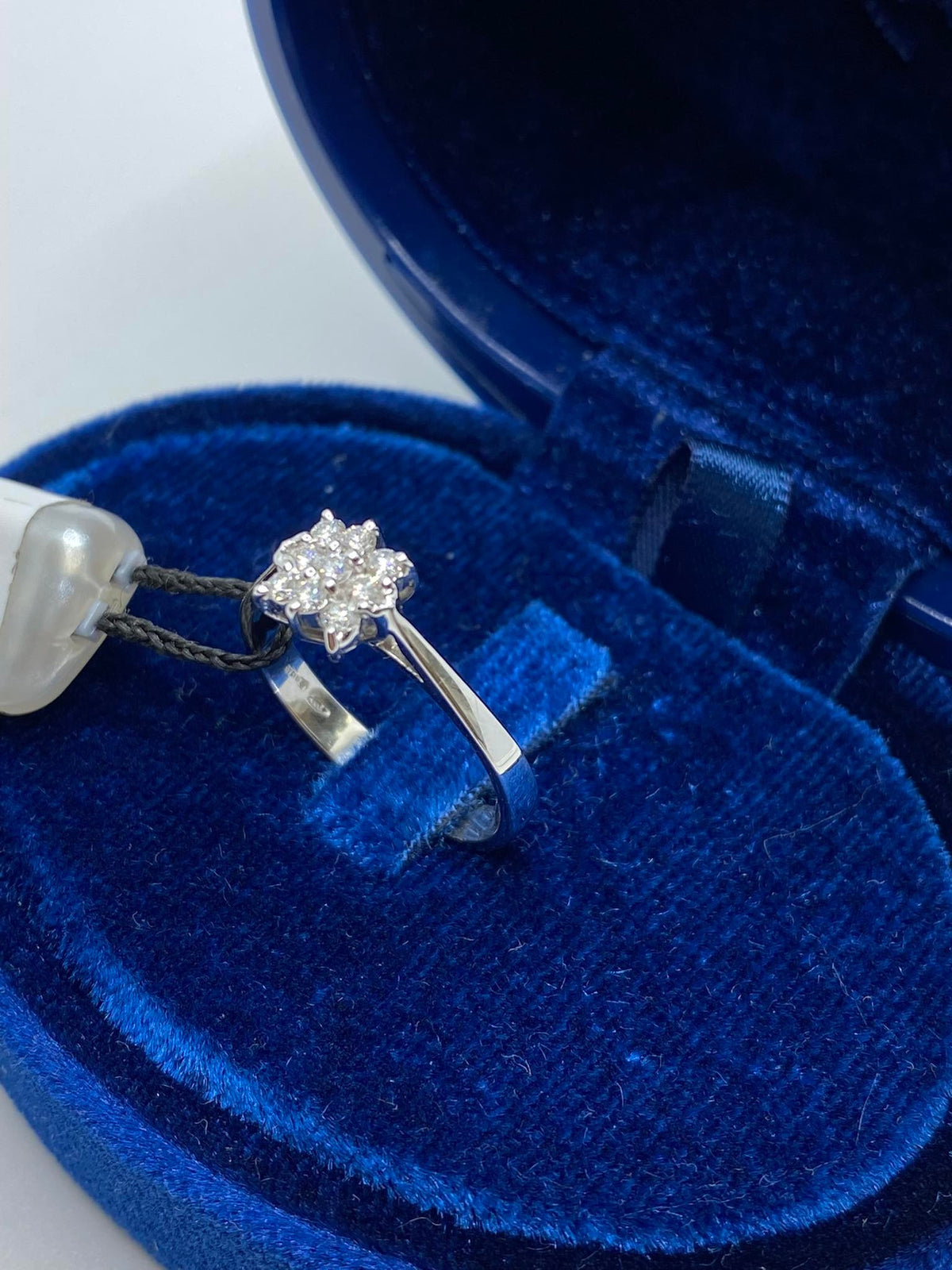 Anello Donna Solitario Recarlo Pavè con Diamanti Ct.0.19