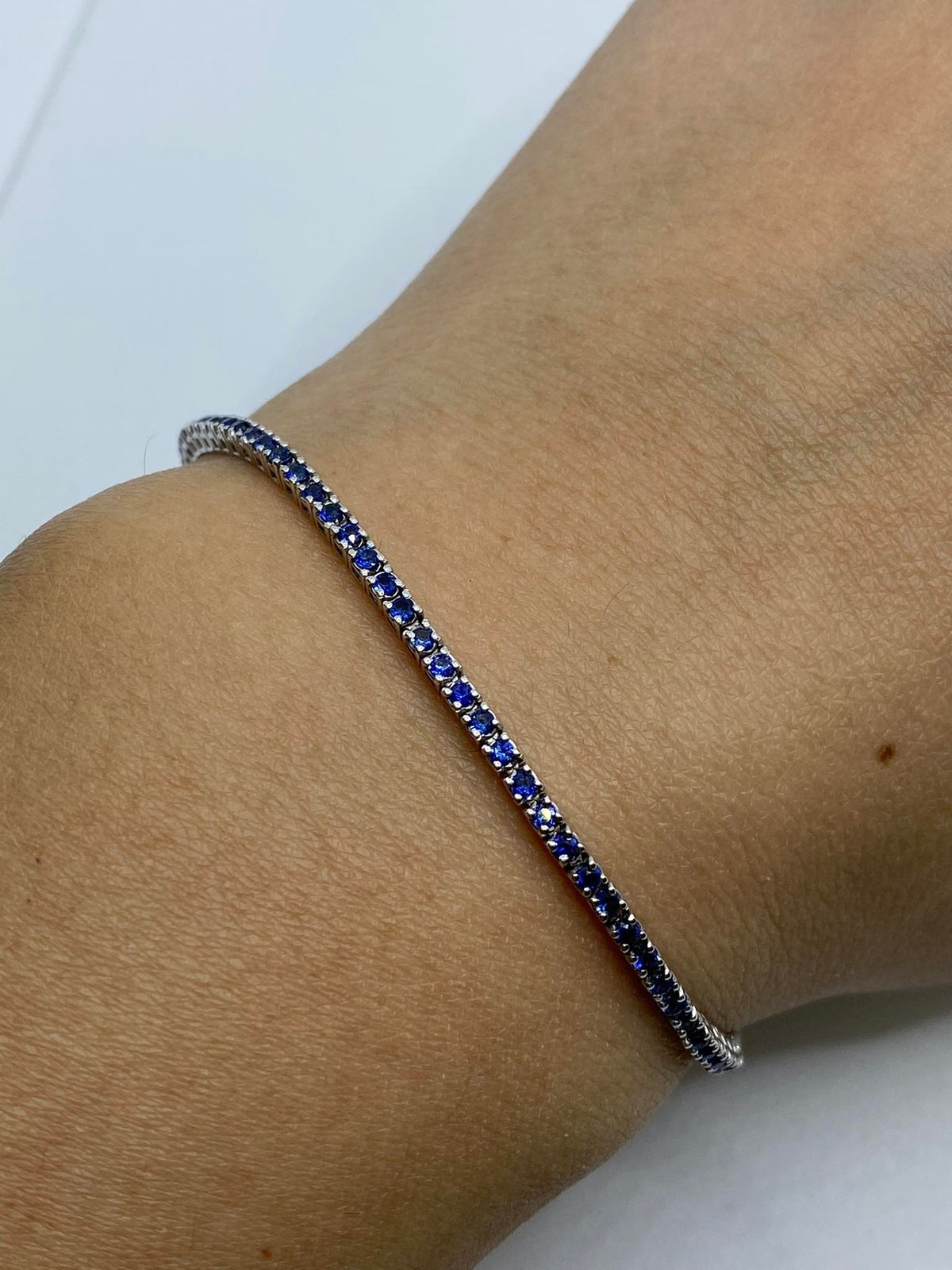 Bracciale Tennis PG Gioielli in Oro 18KT e Zaffiri Ct. 1.40