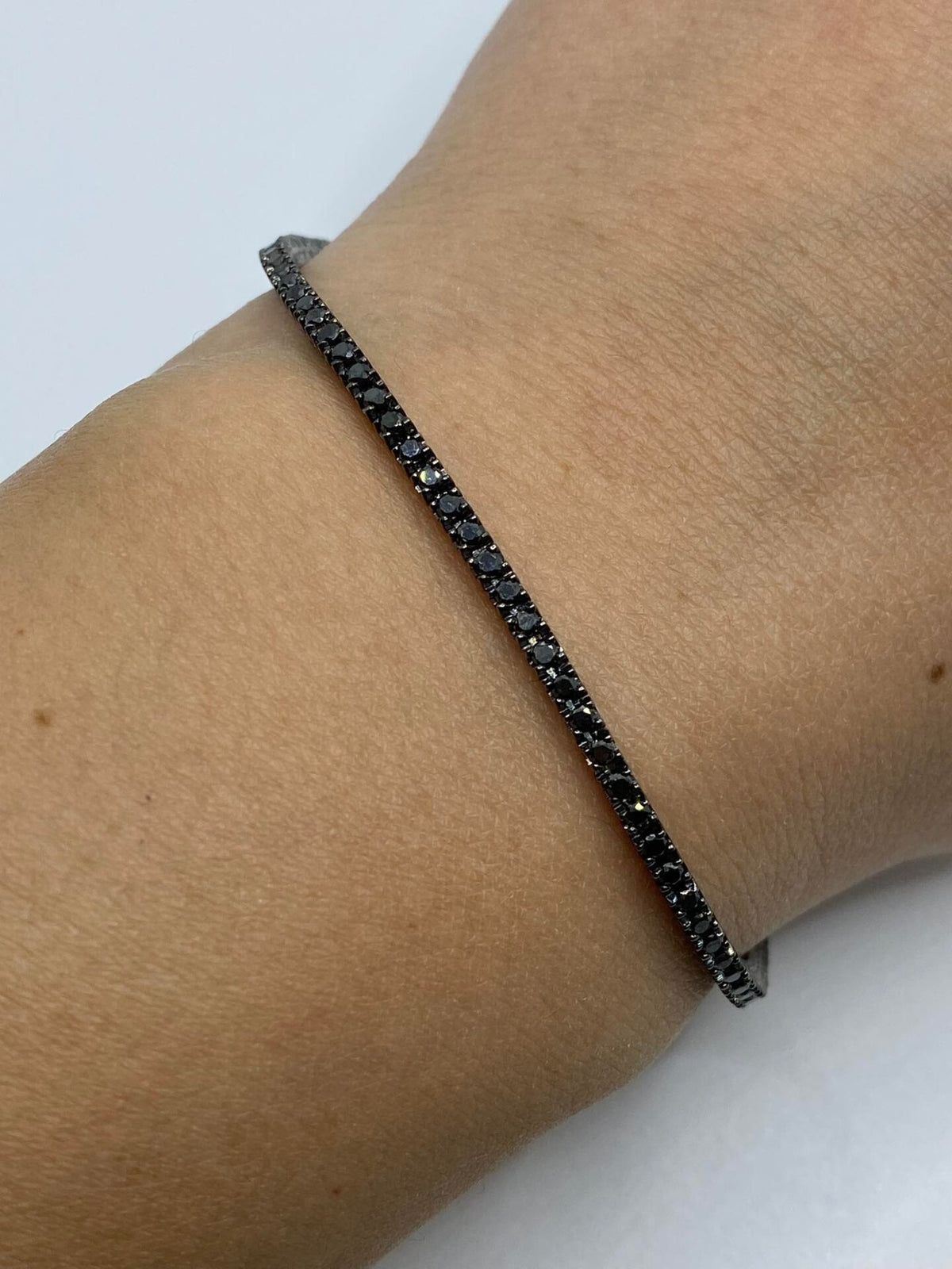 Bracciale Tennis Comete in Oro 18KT Nero e Diamanti Neri Ct. 1.80