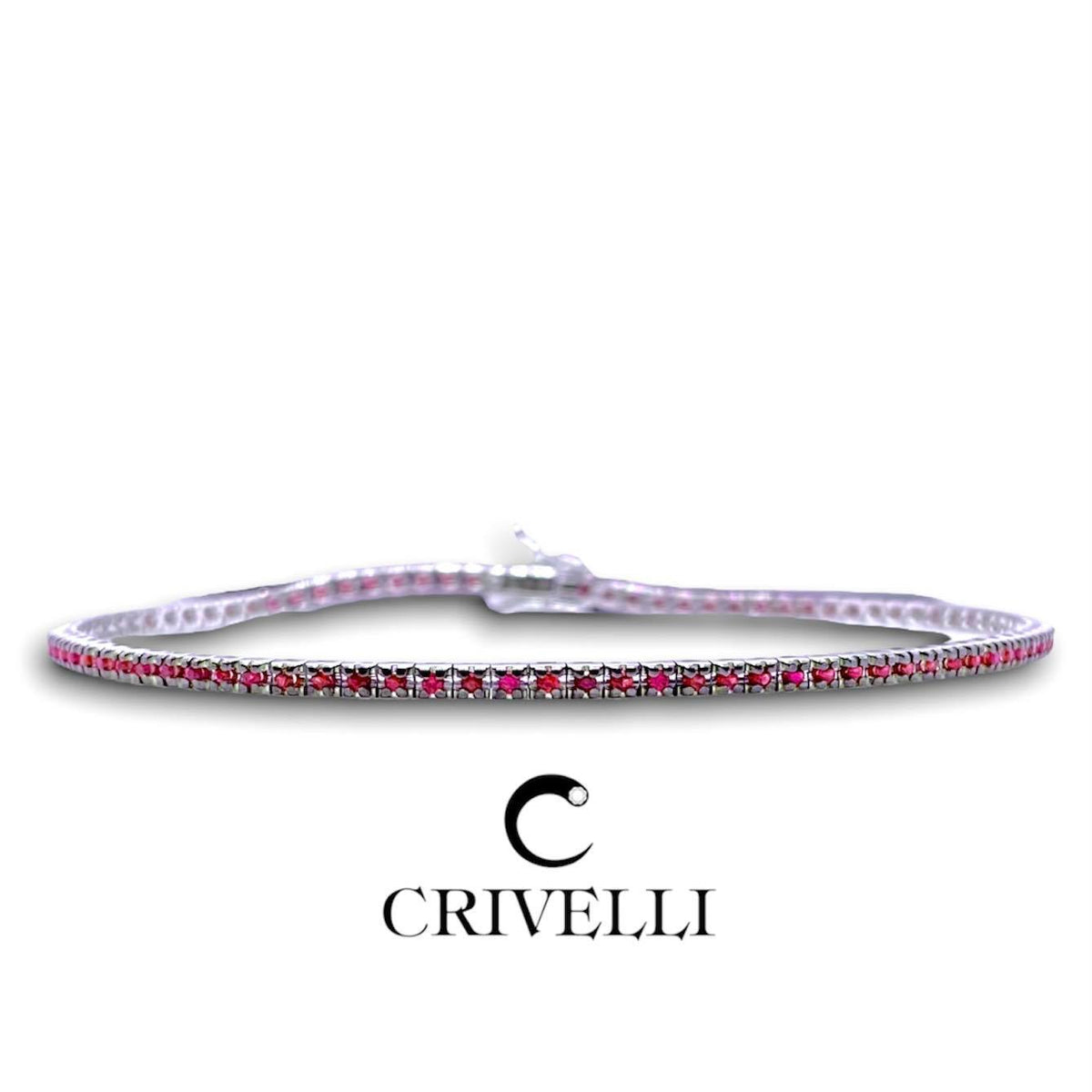 Bracciale Tennis Crivelli in Oro 18KT e Rubini Ct. 0.60