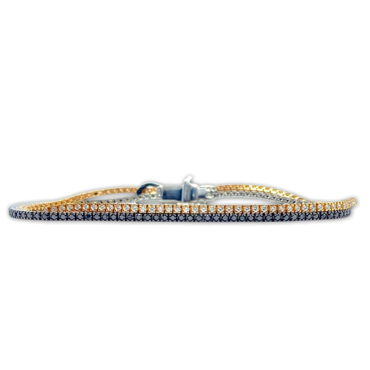 Bracciale Tennis Recarlo Doppio Filo in Oro 18KT e Diamanti