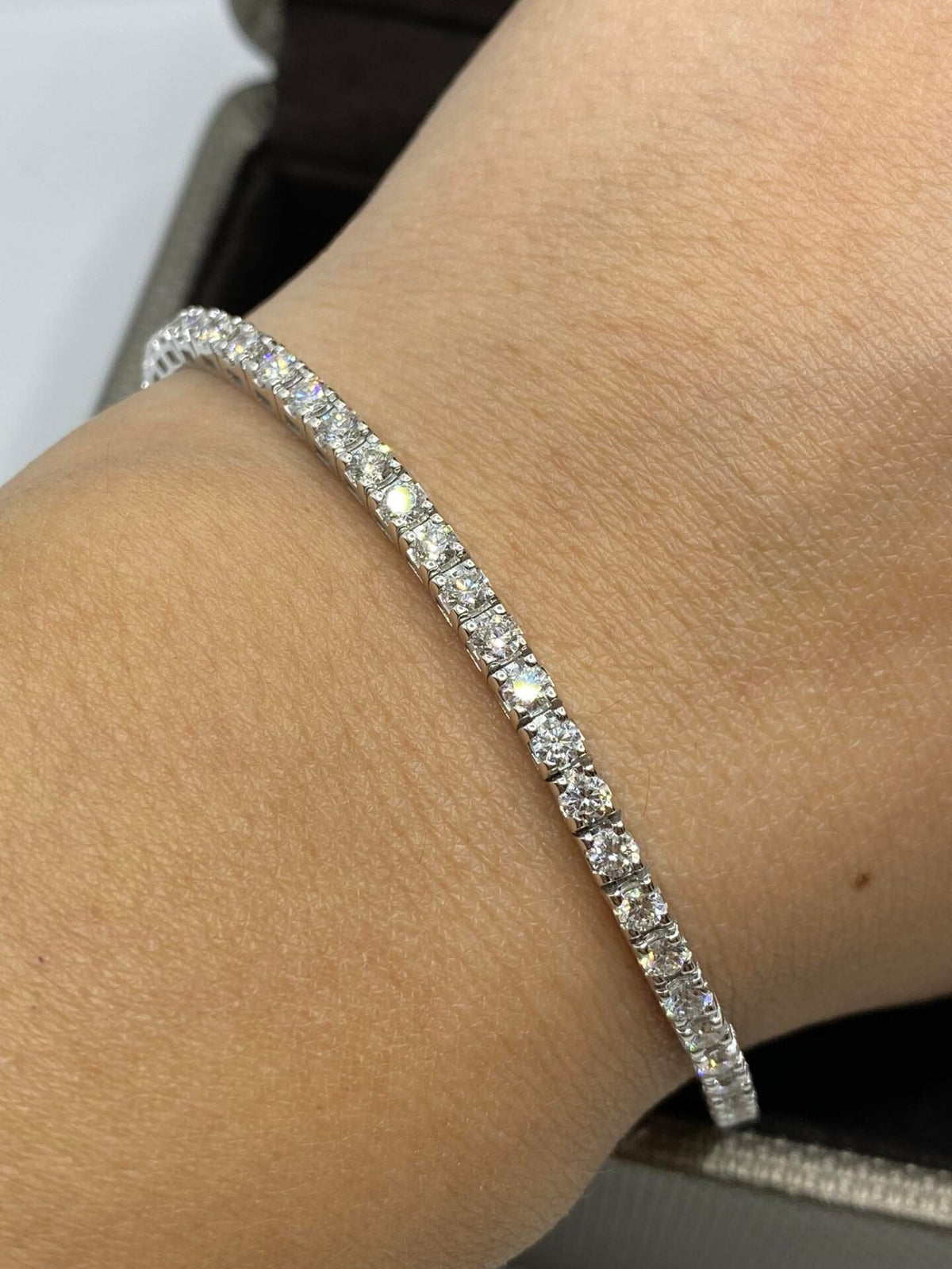 Bracciale Tennis Crivelli in Oro 18KT 18KT e Diamanti Ct 3,25