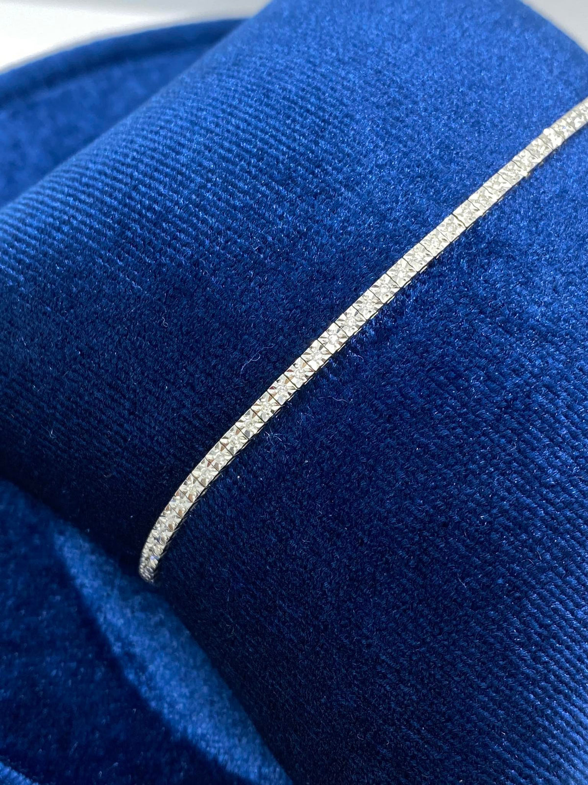 Bracciale Tennis Recarlo Facecube in Oro 18KT e Diamanti Ct 0.30