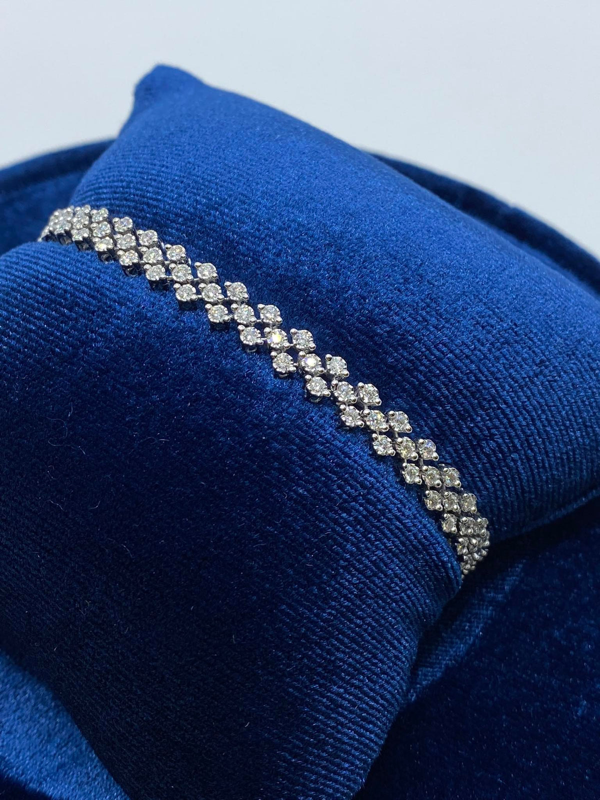 Bracciale Tennis Recarlo Faceround in Oro 18KT e Diamanti Ct 1.45