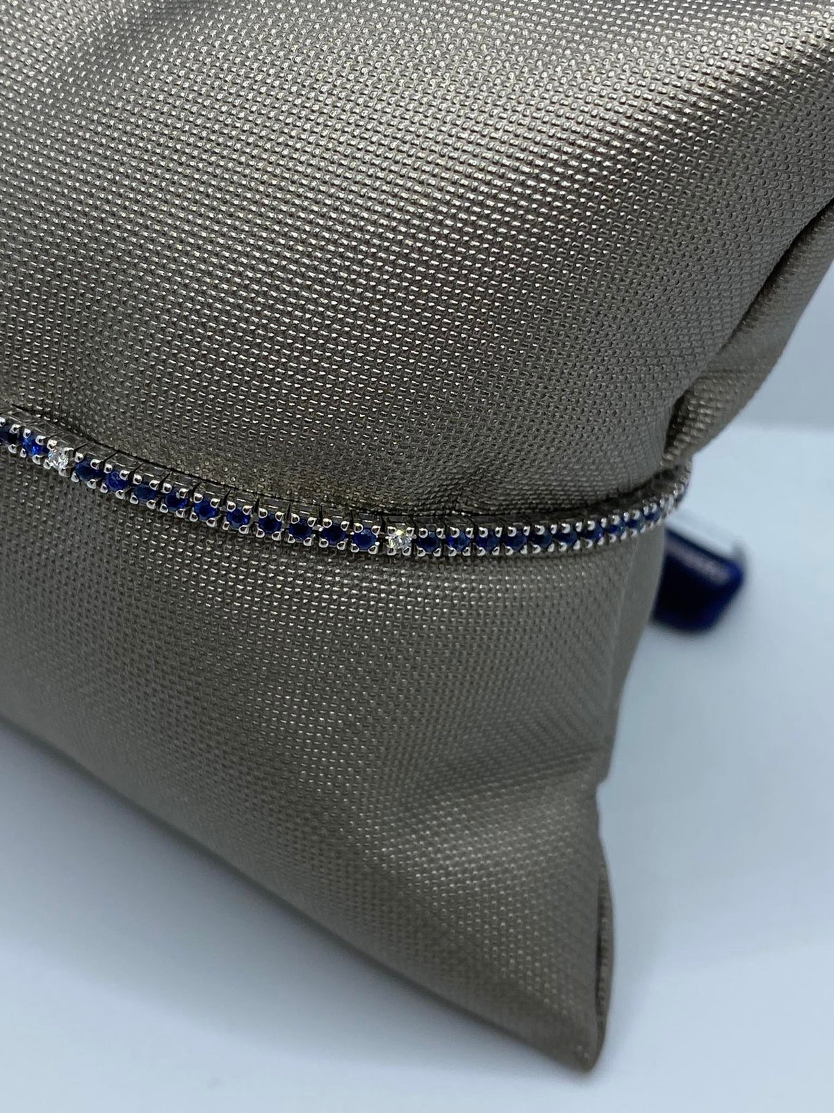 Bracciale Tennis in Oro 18KT con Diamanti e Zaffiri Ct. 1.78