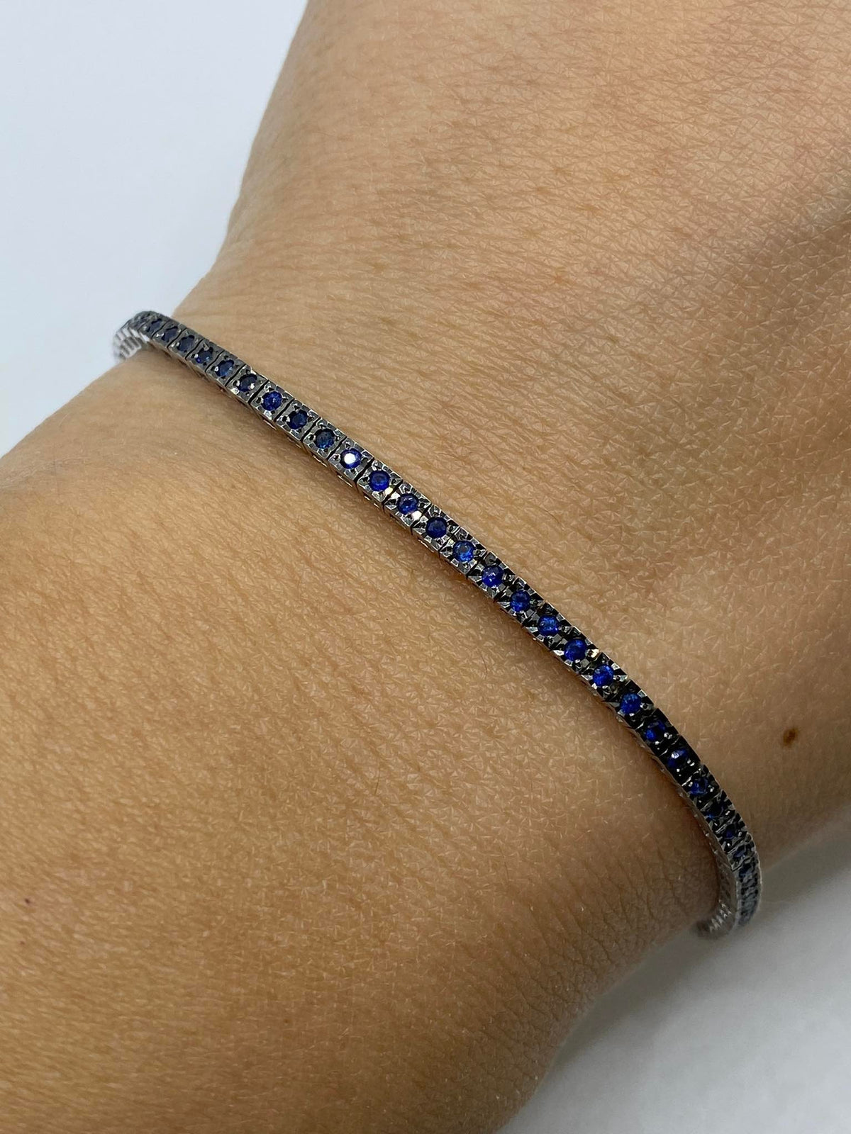 Bracciale Tennis Recarlo in Oro 18KT e Zaffiri Ct. 0.81