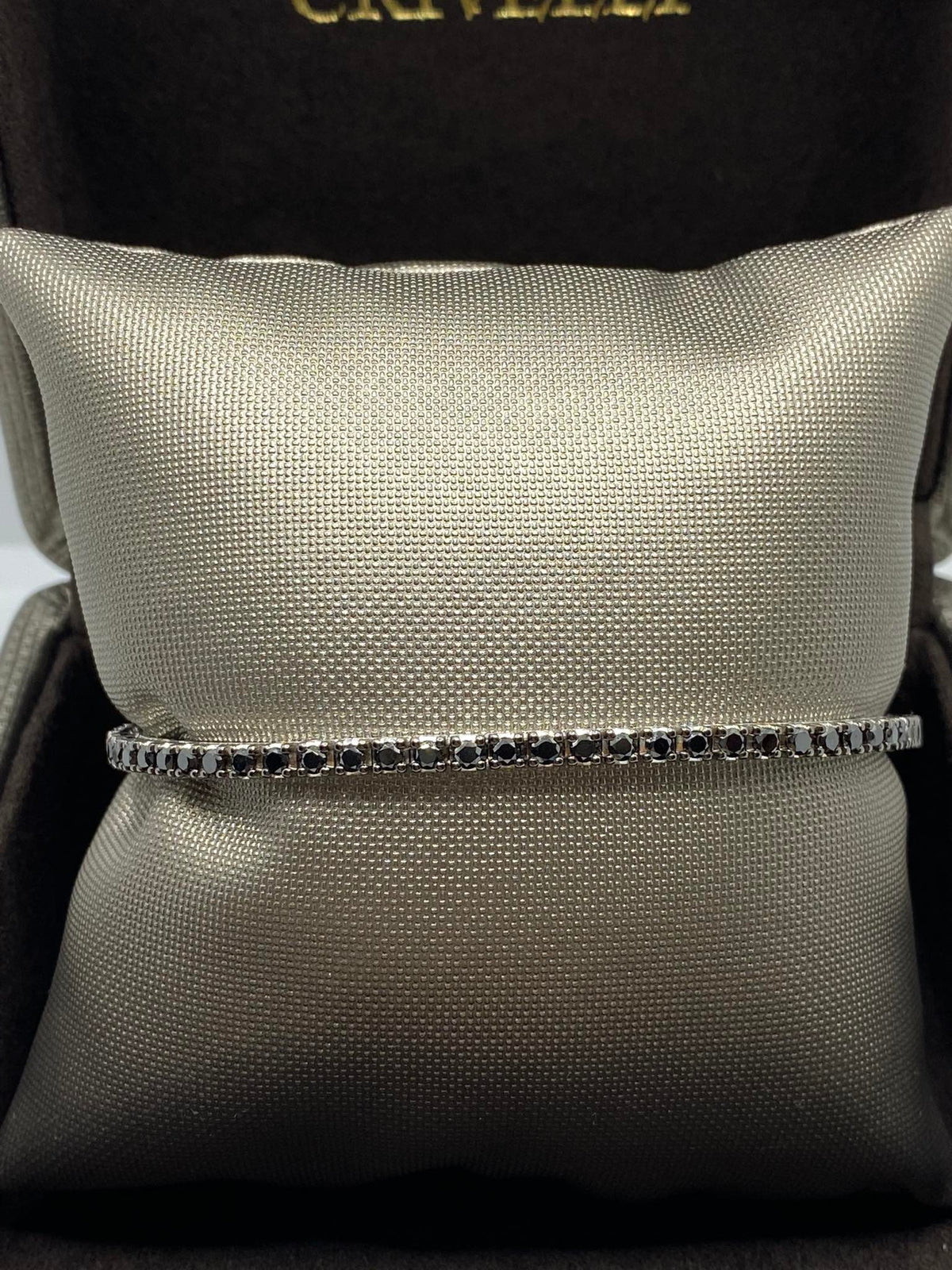 Bracciale Tennis Crivelli in Oro 18KT 18KT e Diamanti Neri Ct. 2.90