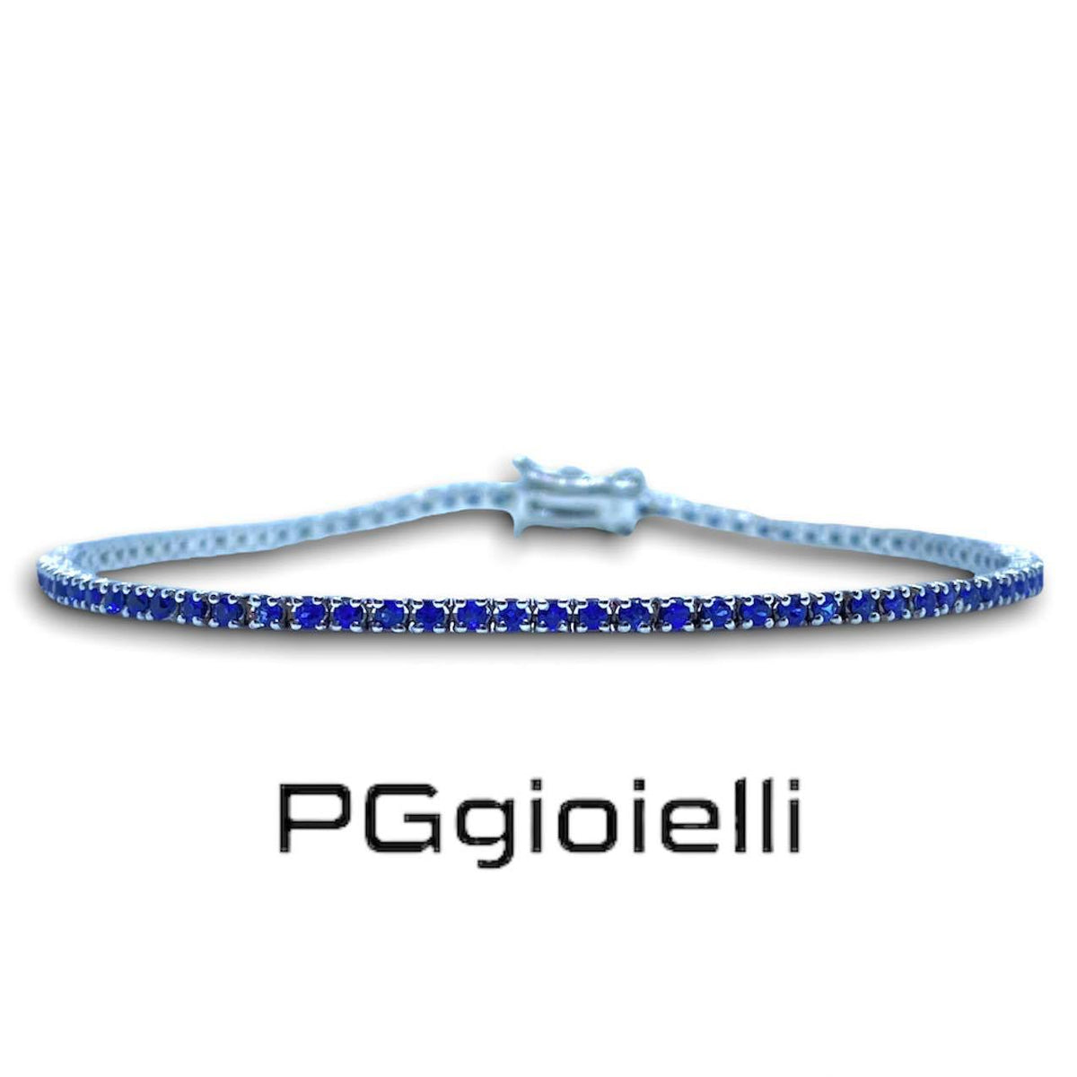 Bracciale Tennis PG Gioielli in Oro 18KT e Zaffiri Ct. 1.41
