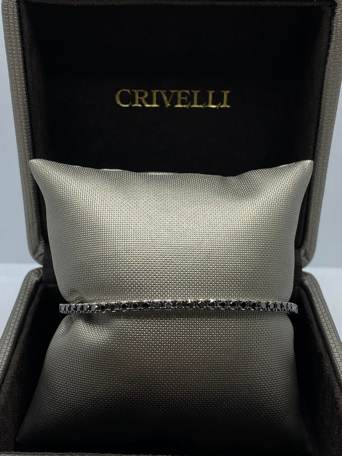 Bracciale Tennis Crivelli in Oro 18KT 18KT e Diamanti Neri Ct. 2.90
