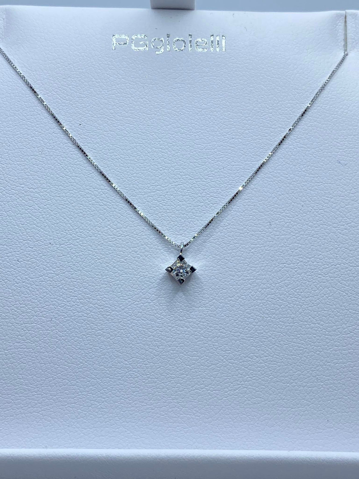 Collana Punto Luce PG Gioielli con Diamante Ct. 0.11