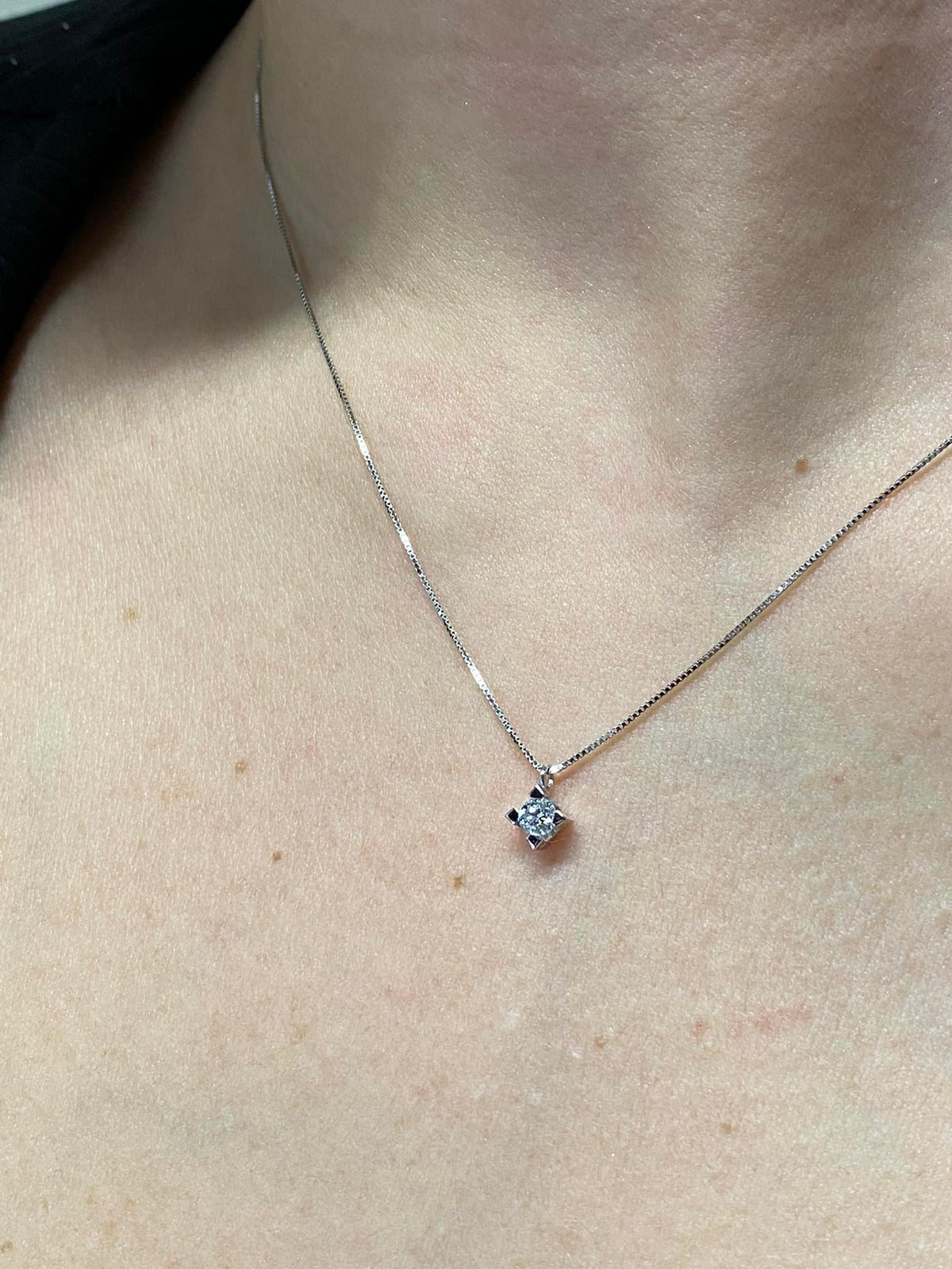 Collana Punto Luce PG Gioielli con Diamante Ct. 0.13