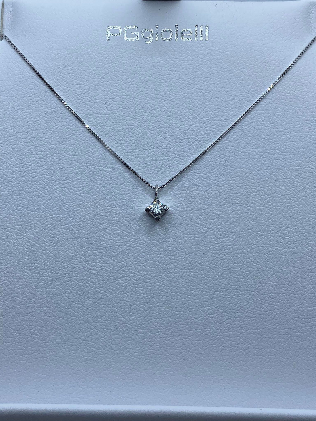 Collana Punto Luce PG Gioielli con Diamante Ct. 0.10