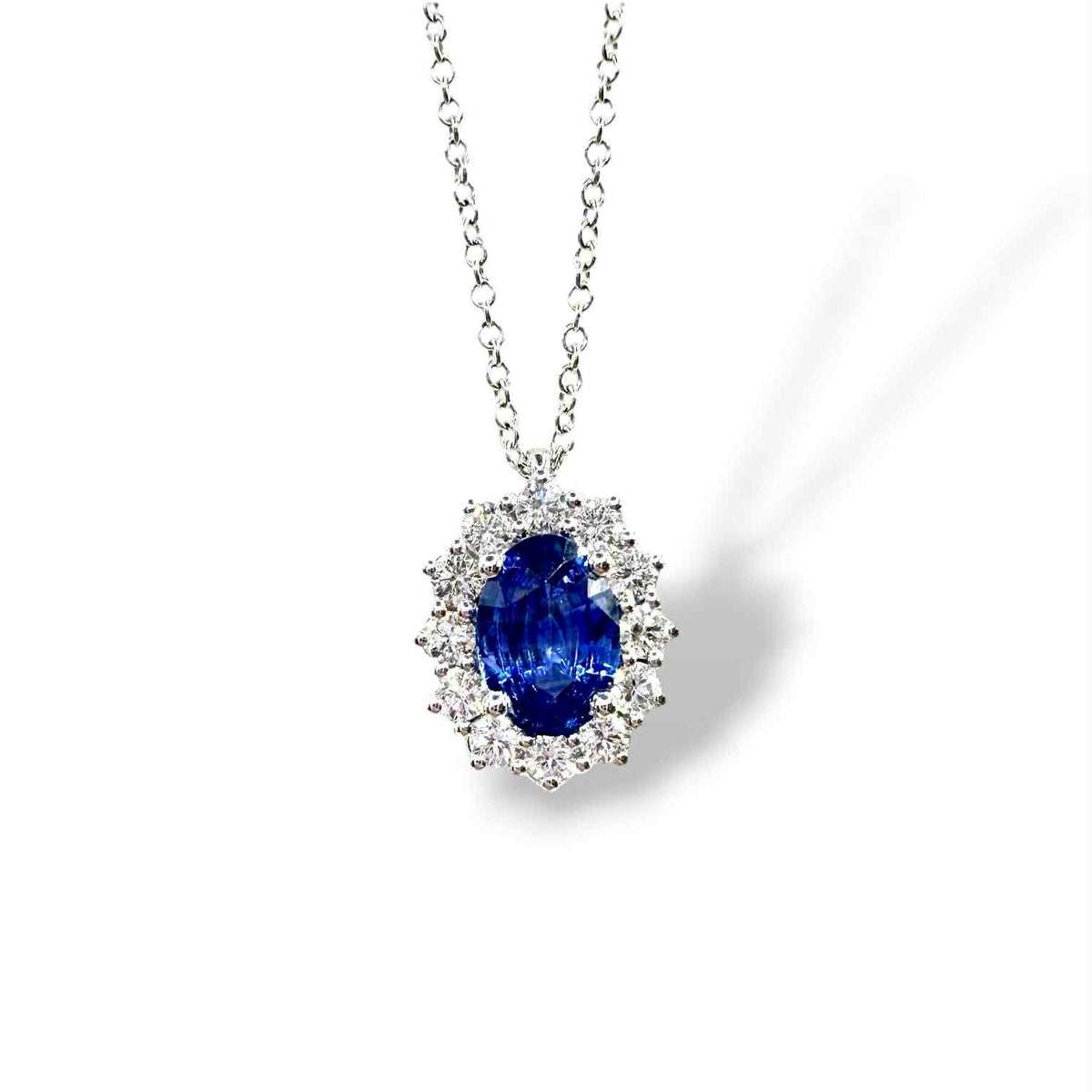 Collana Donna Recarlo con Zaffiro Ct 0.70 e Diamanti