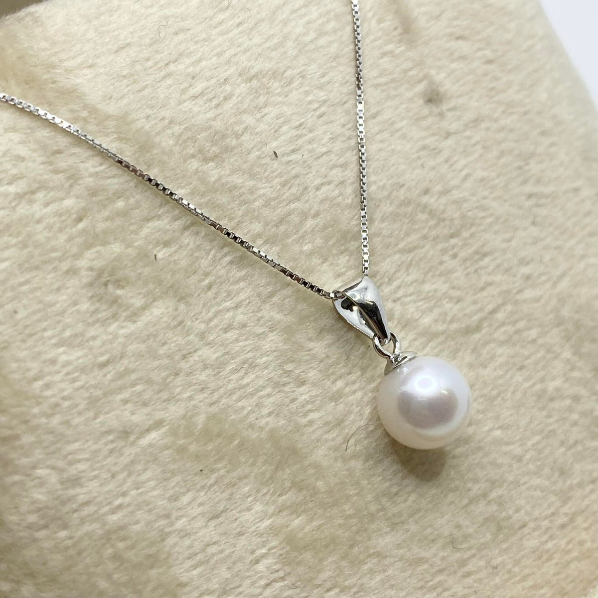 Collana Donna Oro 18KT con Perla Naturale mm 7-7,5