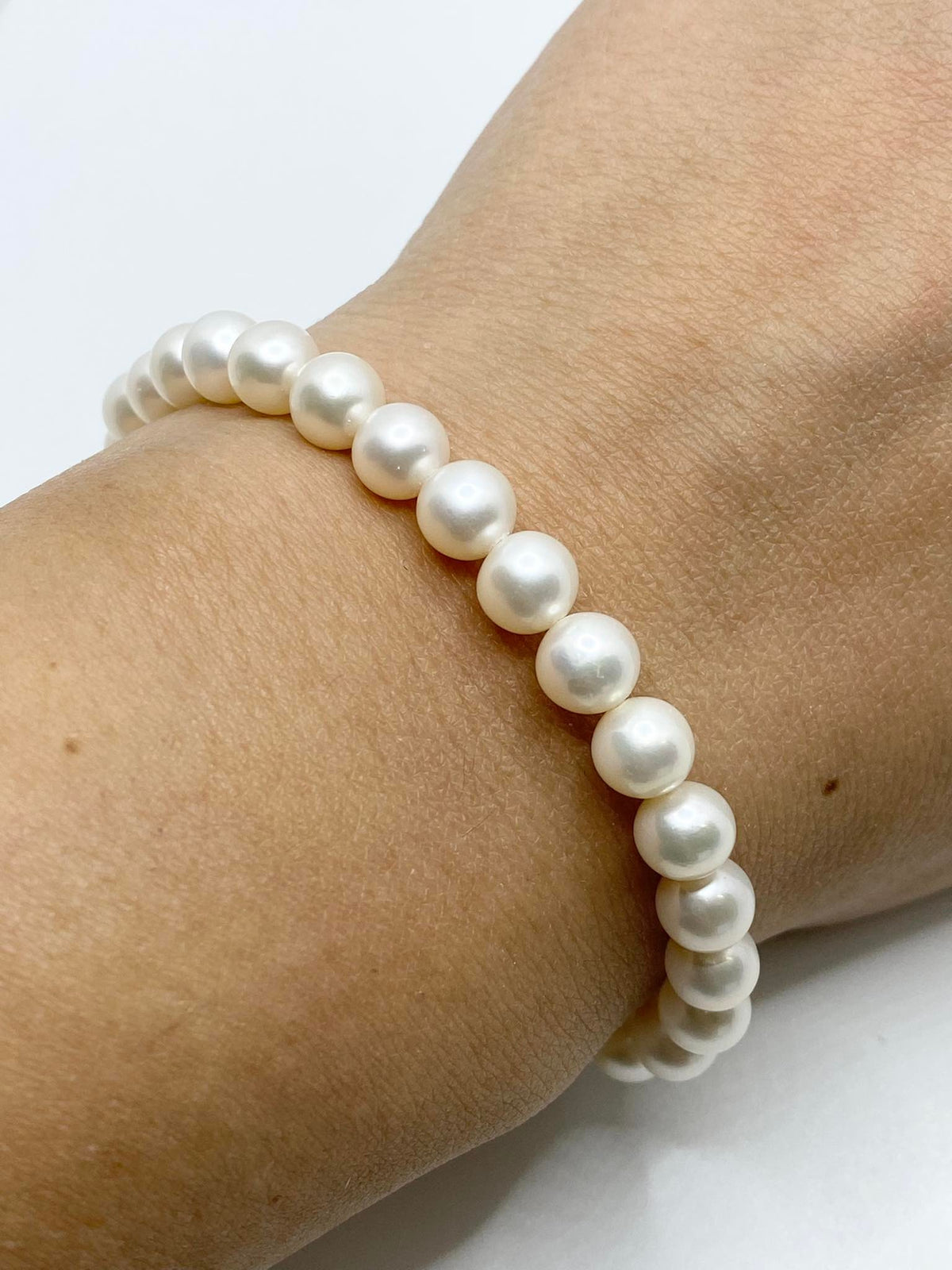 Bracciale Donna Oro 18KT con Perle Naturali mm 6-6,5