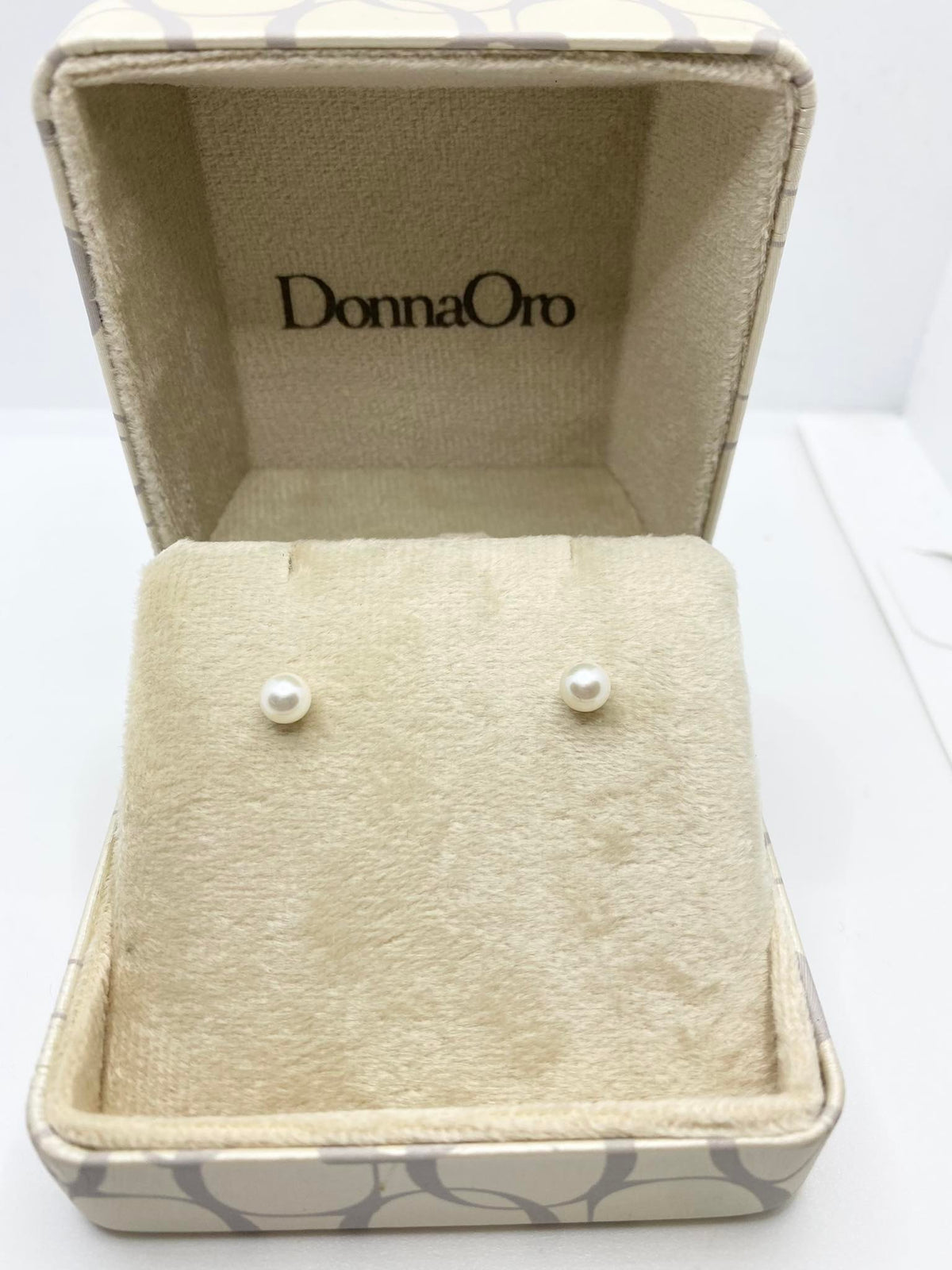 Orecchini Donna Oro 18KT con Perle Naturali mm 5-5,5
