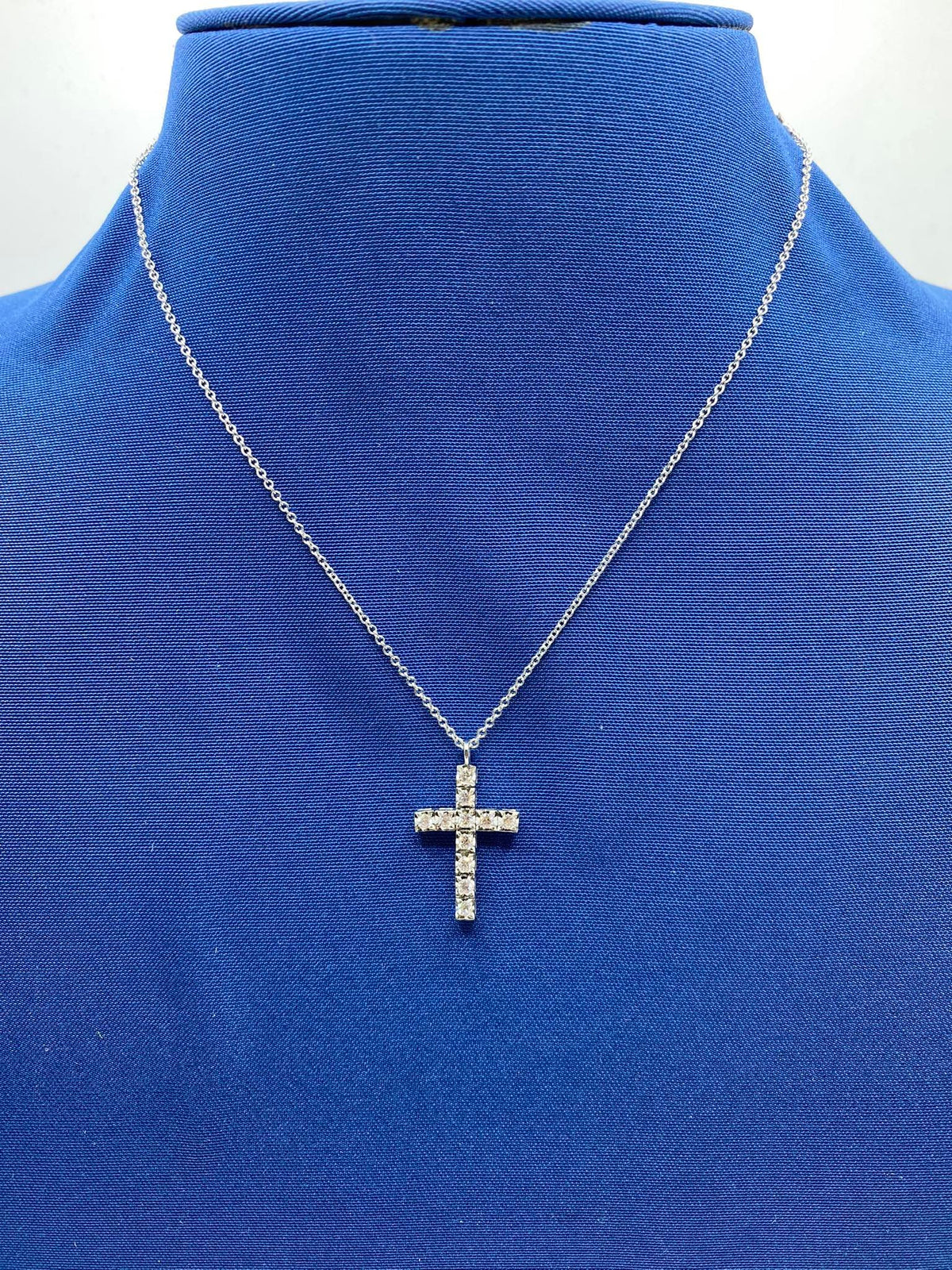 Collana Recarlo Con Croce in Oro 18KT 18KT e Diamanti Ct. 0,18
