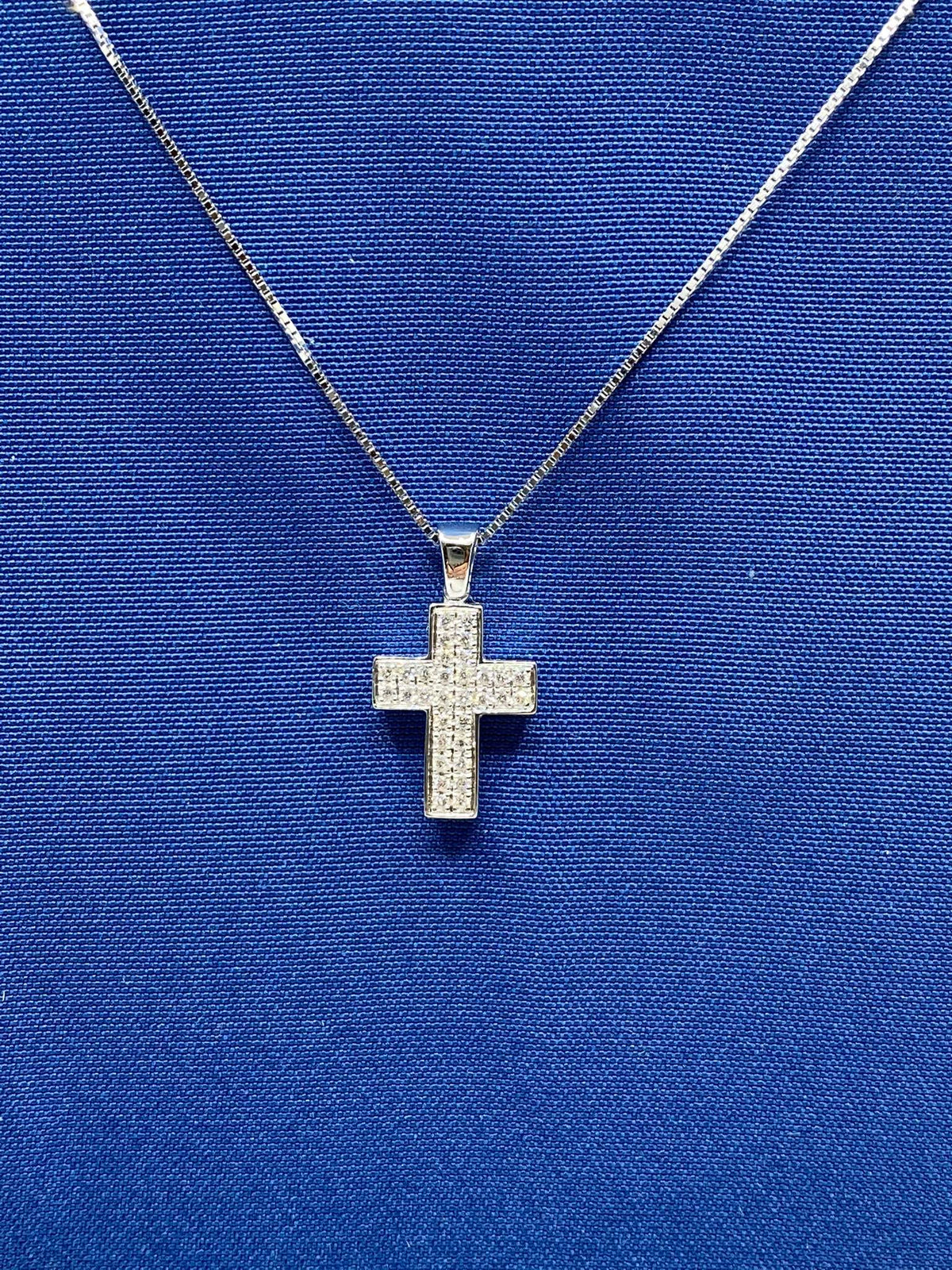 Collana Recarlo Con Croce in Oro 18KT 18KT e Diamanti Ct. 0,11