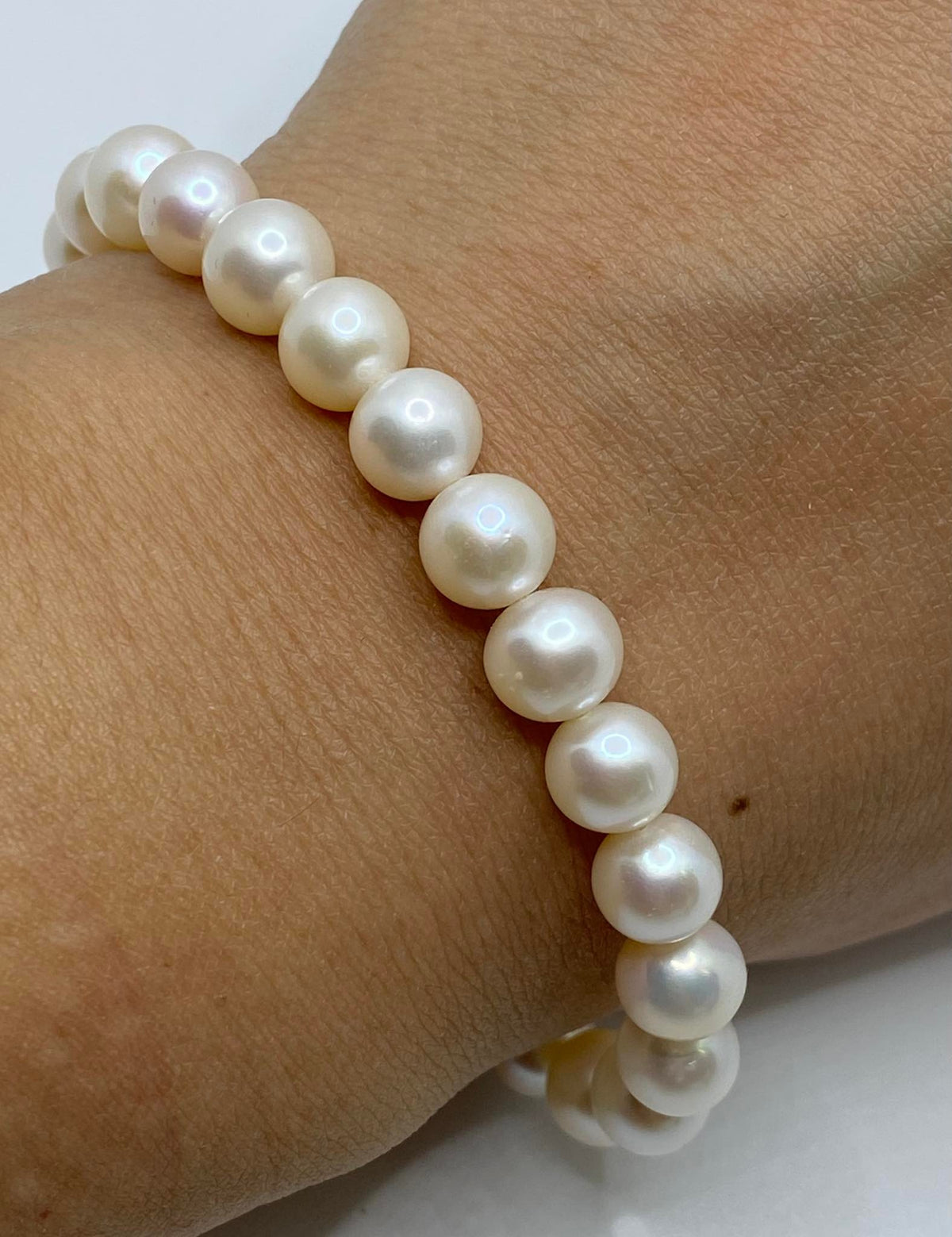Bracciale Donna Oro 18KT con Perle Naturali mm 7,5-8